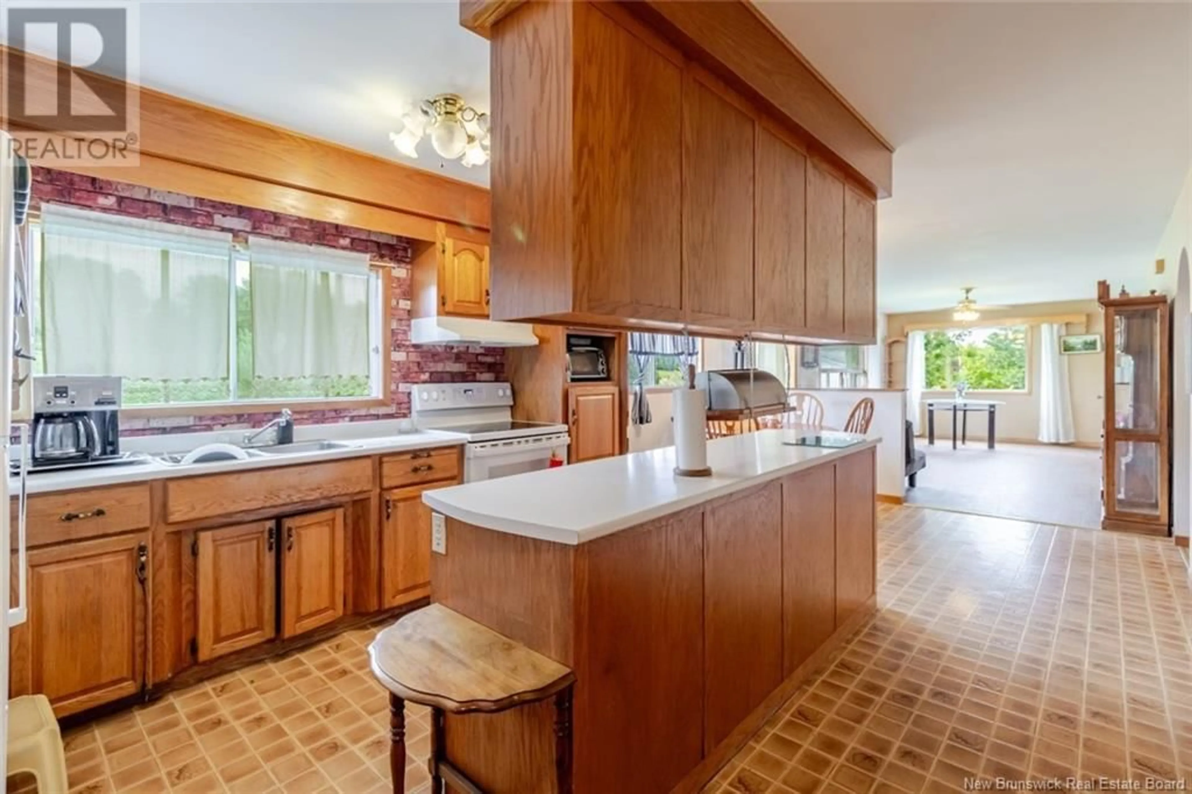 Open concept kitchen, ceramic/tile floor for 4345 ROUTE 105, Upper Queensbury New Brunswick E6G1X8