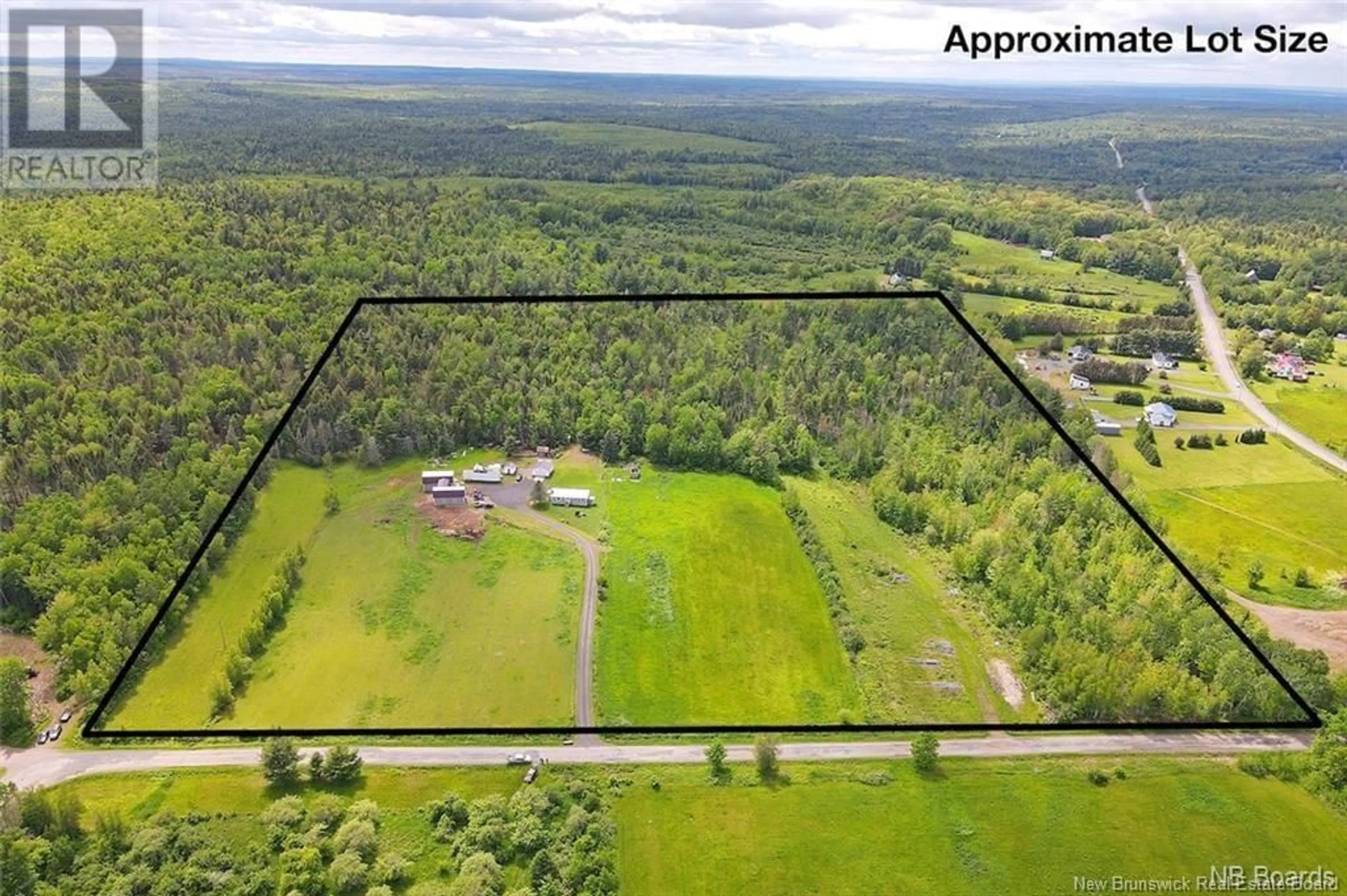 A pic from outside/outdoor area/front of a property/back of a property/a pic from drone, forest/trees view for 12 NORWOOD ROAD, Gagetown New Brunswick E5M1J4