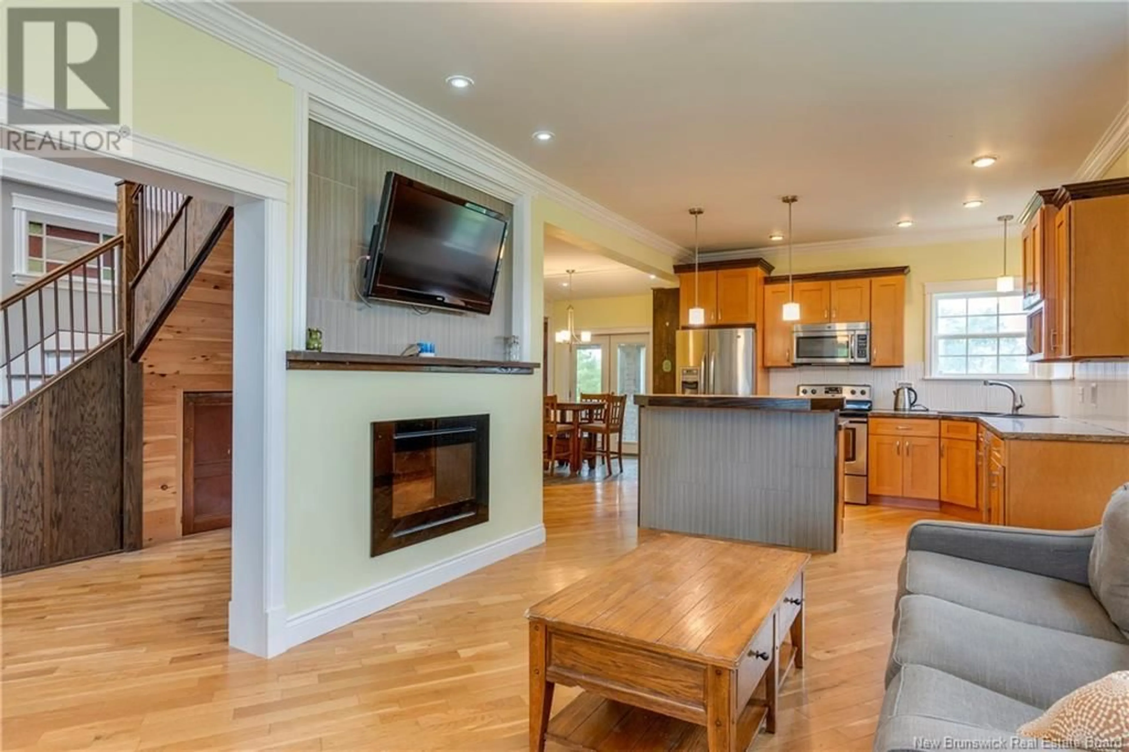 Open concept kitchen, wood/laminate floor for 889 LATIMORE LAKE, Saint John New Brunswick E2N1X9