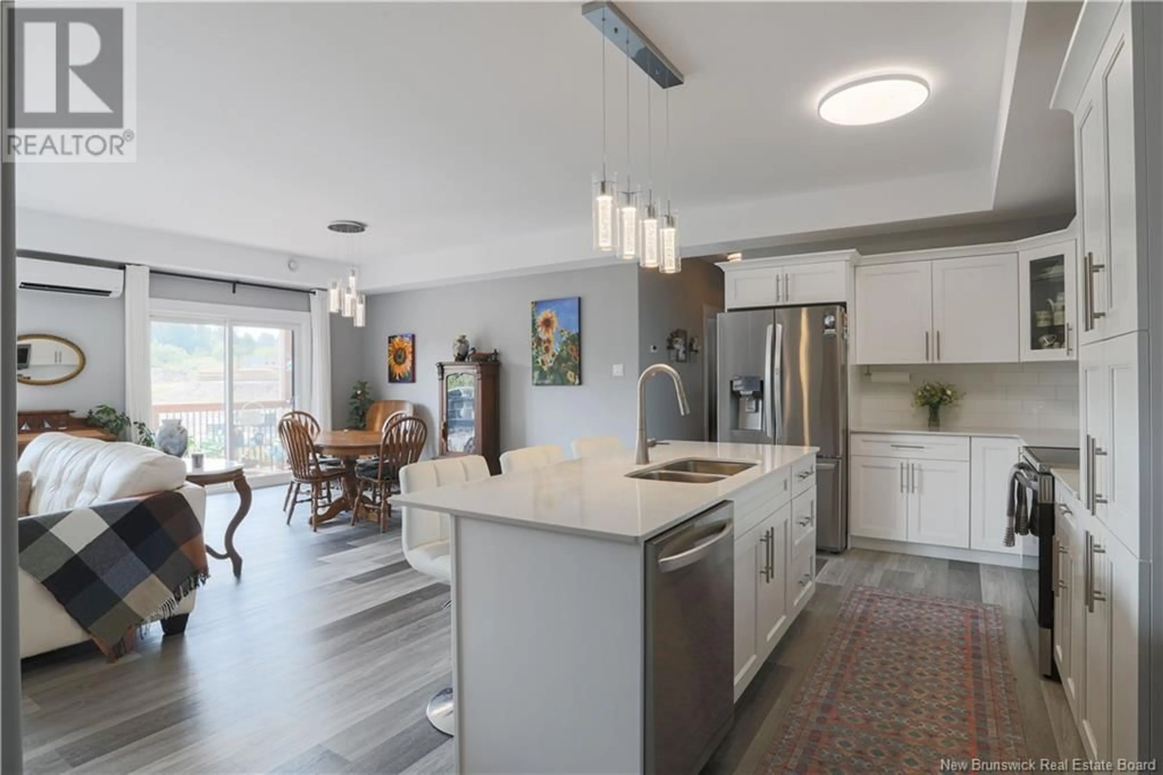 Open concept kitchen, ceramic/tile floor for 206 - 79 MAPLEVIEW, Hampton New Brunswick E5N0A6