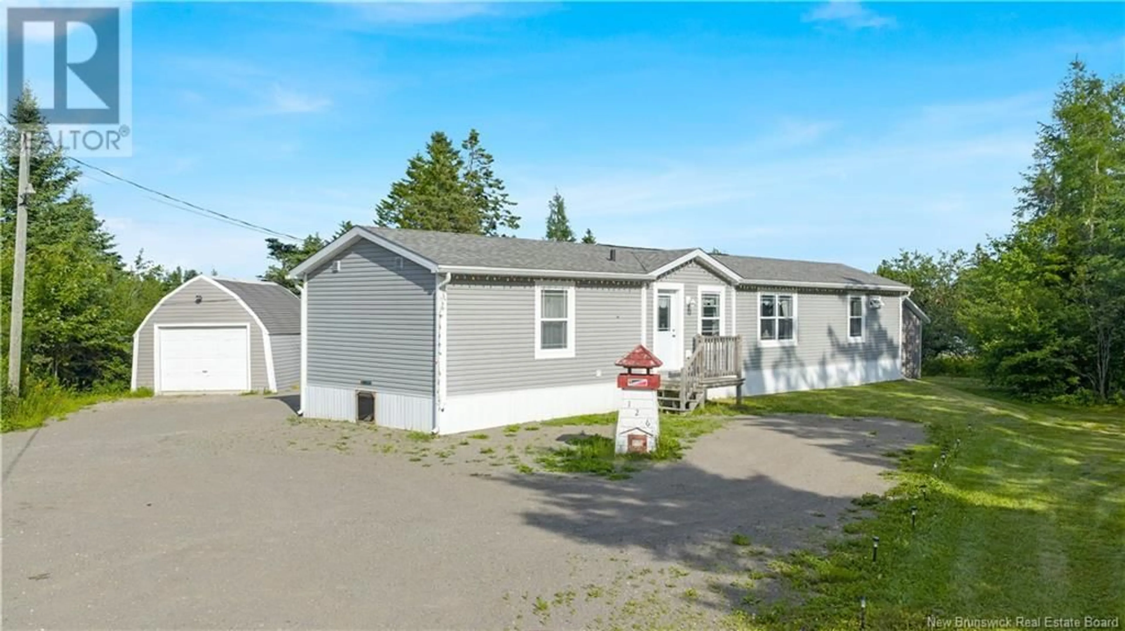 Home with vinyl exterior material, street for 126 SHANKLIN ROAD, Bains Corner New Brunswick E5R1S2