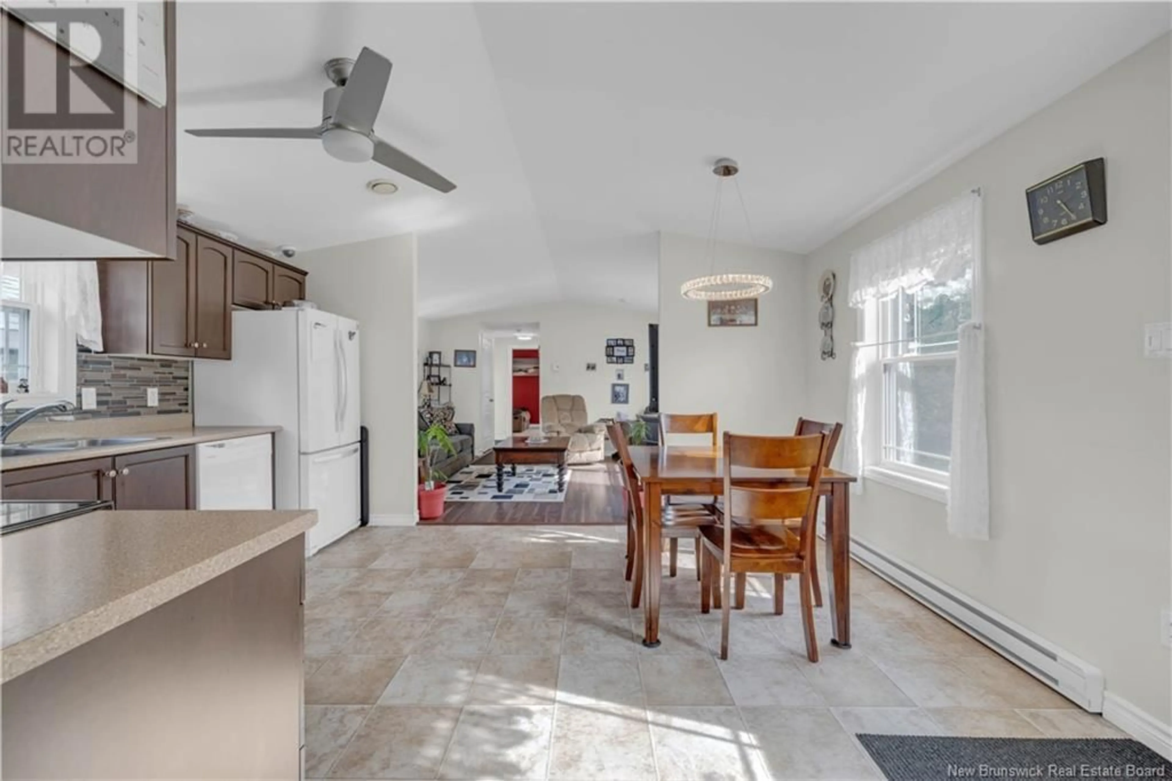 Open concept kitchen, ceramic/tile floor for 126 SHANKLIN ROAD, Bains Corner New Brunswick E5R1S2