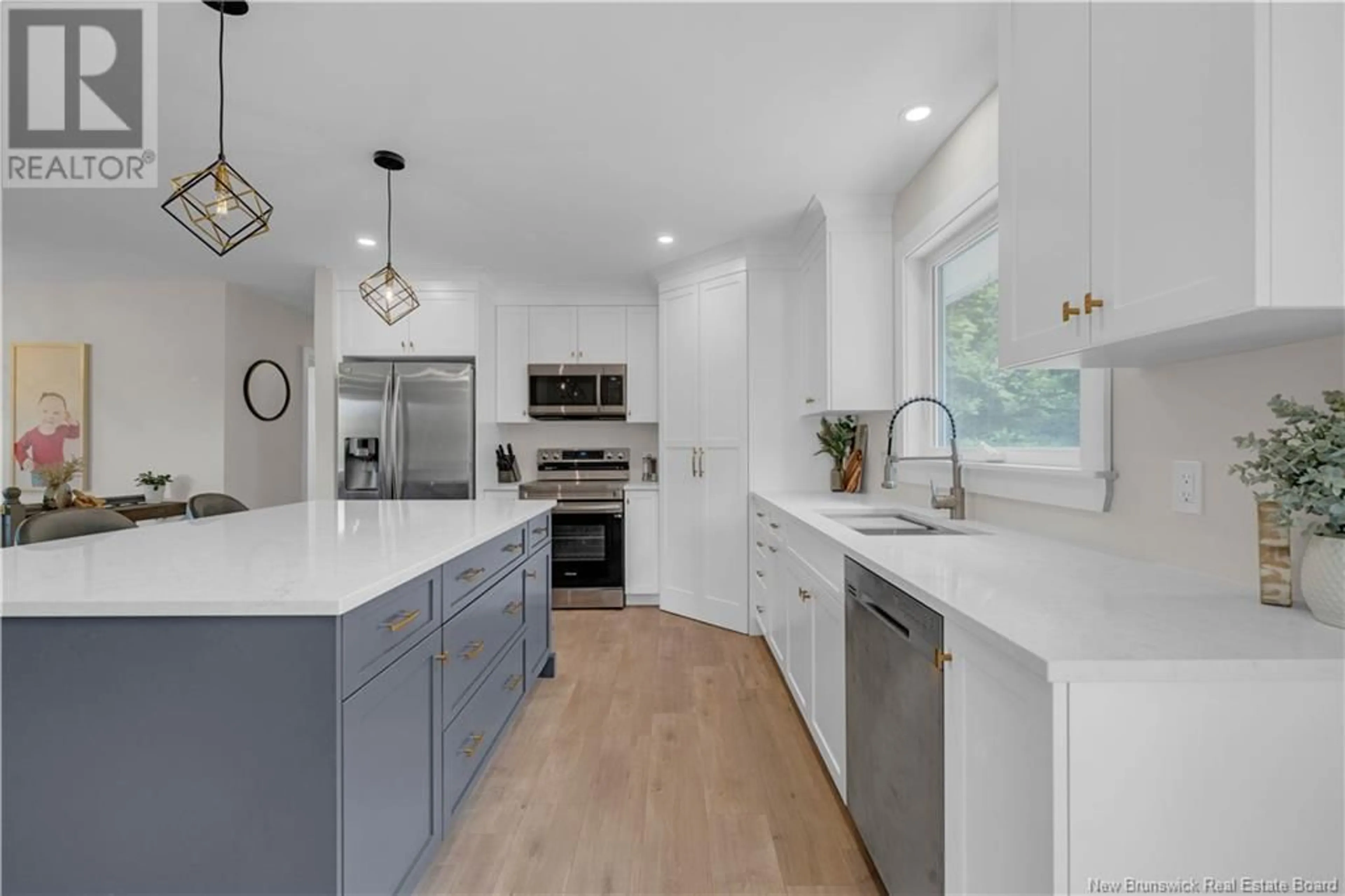 Open concept kitchen, ceramic/tile floor for 23 COUNTRY CRESCENT, Quispamsis New Brunswick E2E1T3