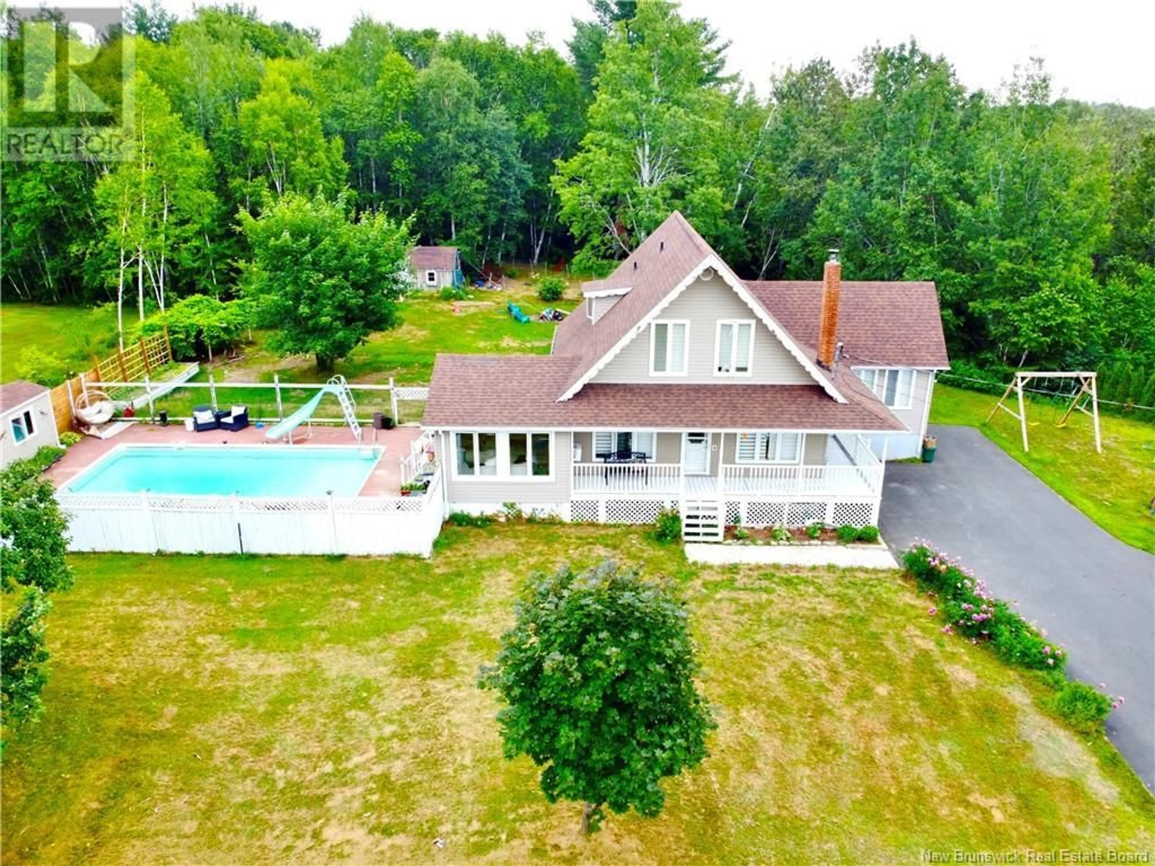 A pic from outside/outdoor area/front of a property/back of a property/a pic from drone, water/lake/river/ocean view for 29 JASON, North Tetagouche New Brunswick E2A4Y8
