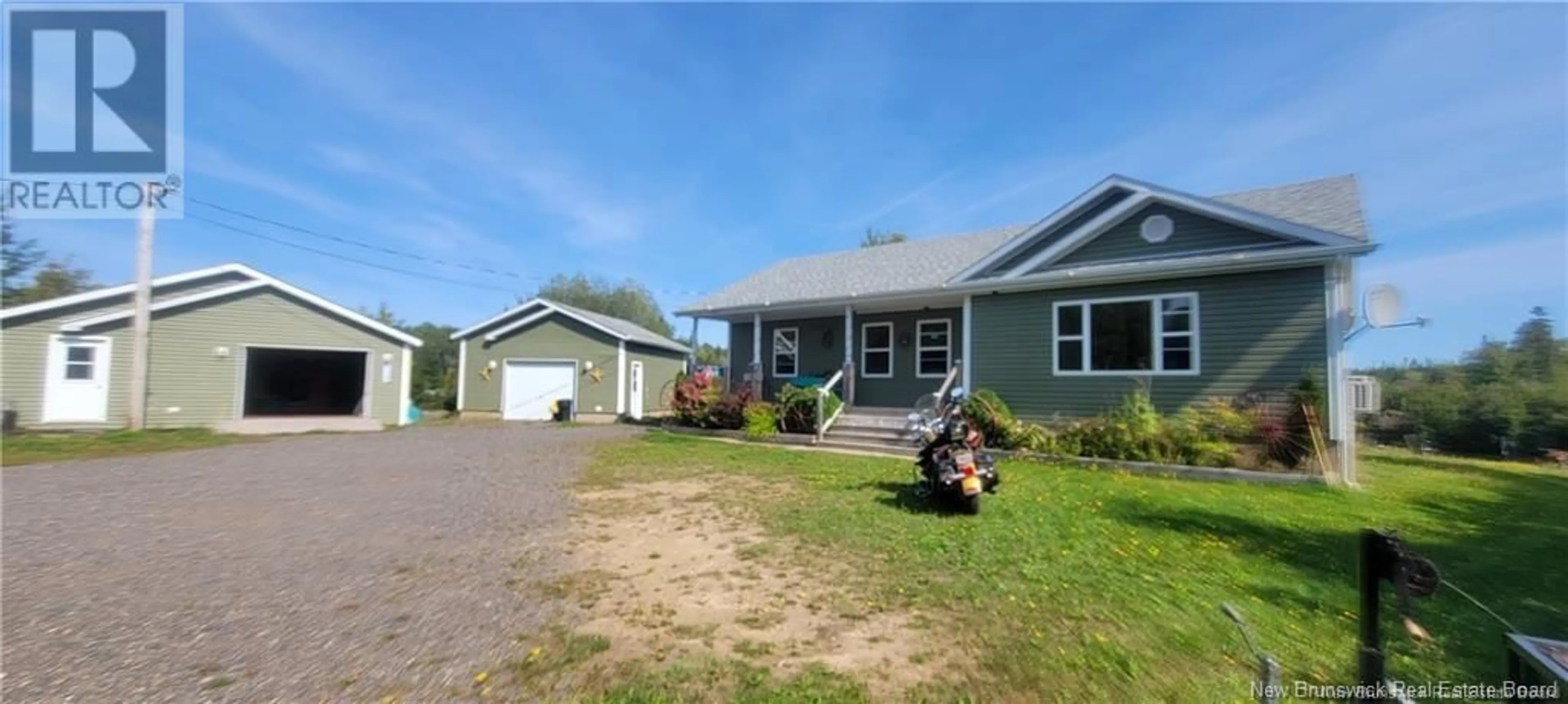 A pic from outside/outdoor area/front of a property/back of a property/a pic from drone, street for 2803 ROUTE 350, Rang-Saint-Georges New Brunswick E8R1L1