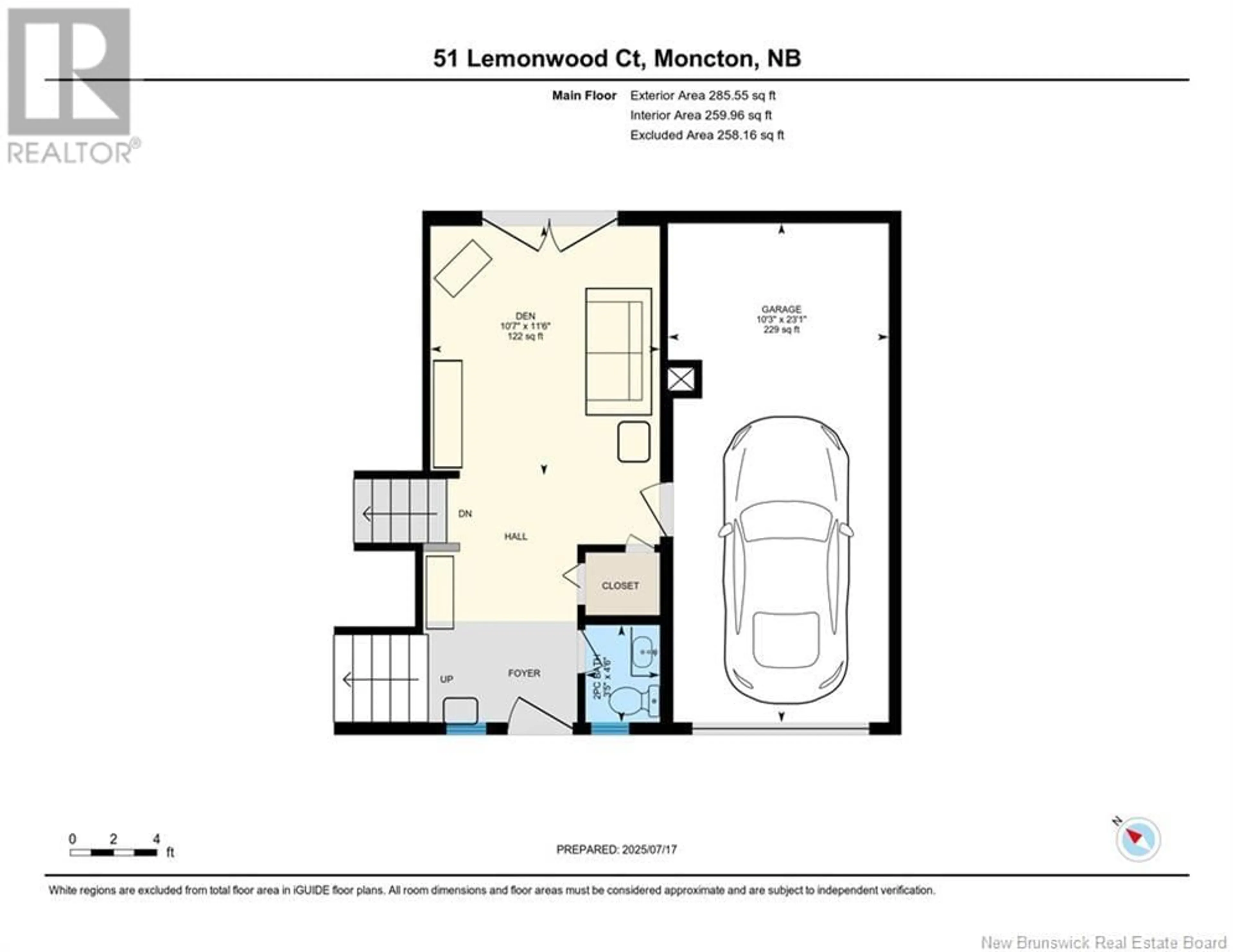 Floor plan for 51 LEMONWOOD COURT, Moncton New Brunswick E1G1S8