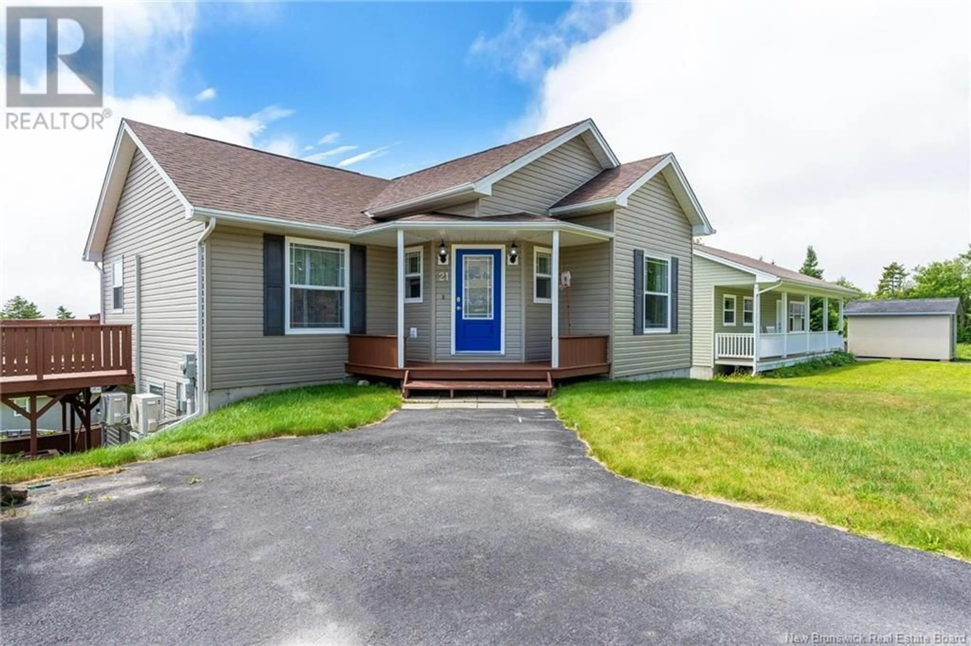 Home with vinyl exterior material, street for 21 REBA ROAD, Saint John New Brunswick E2J0G4
