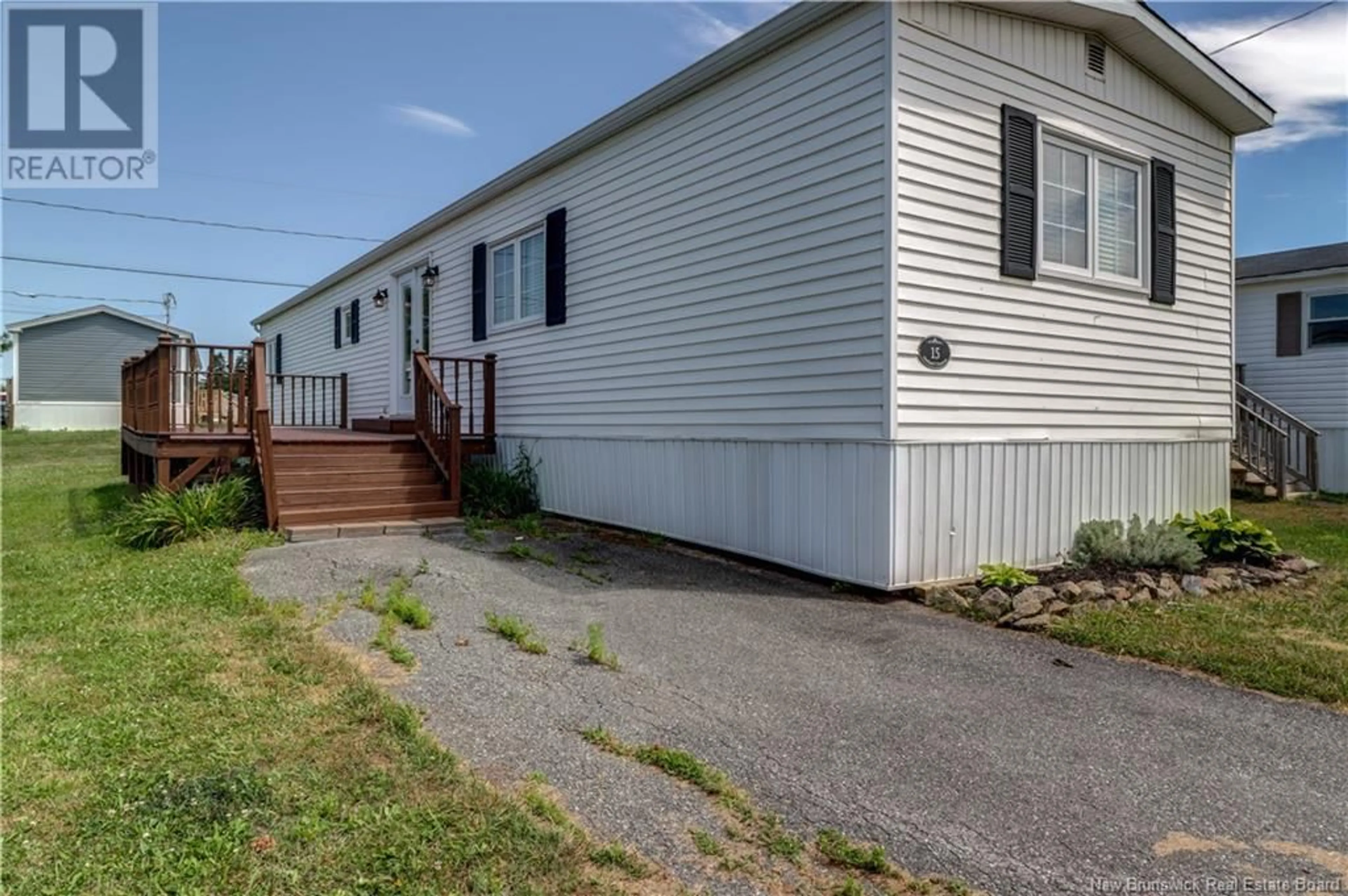 Home with vinyl exterior material, street for 15 ORCHARD CRESCENT, Picadilly New Brunswick E4E3X5