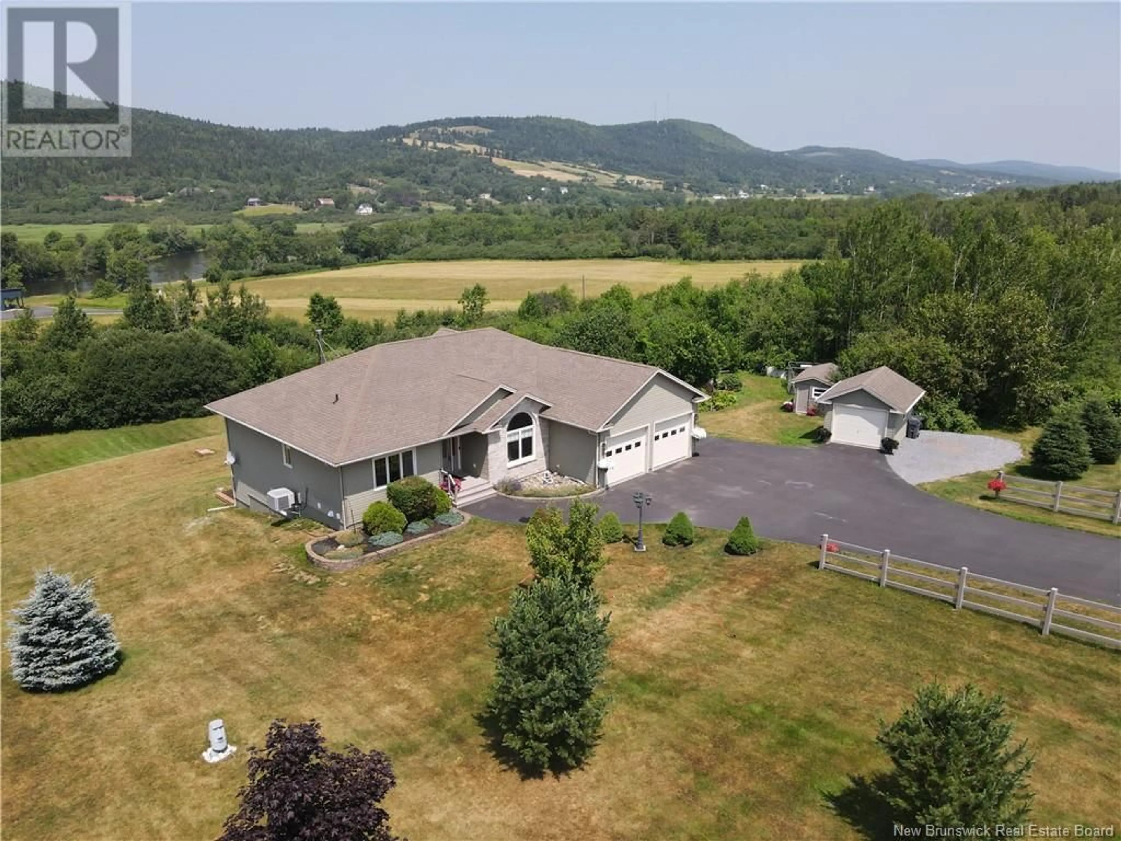 A pic from outside/outdoor area/front of a property/back of a property/a pic from drone, mountain view for 851 CENTENNIAL ROAD, Passekeag New Brunswick E5N7M5