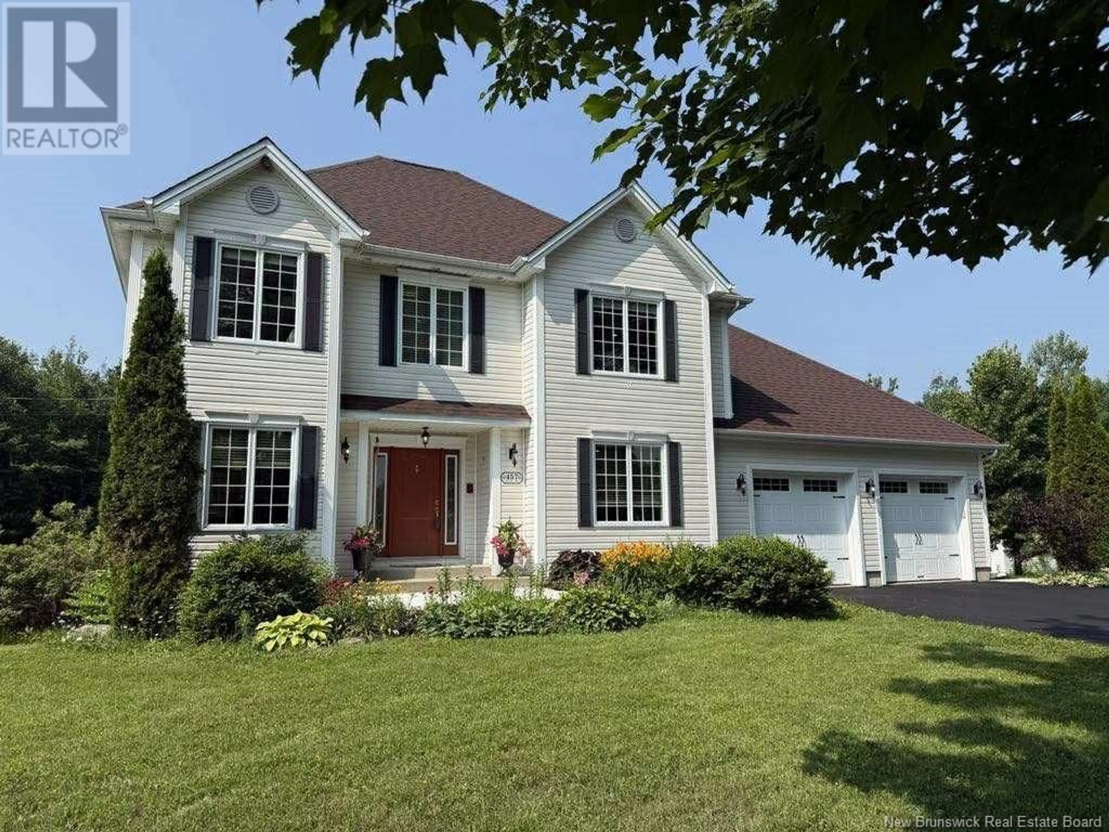 Home with vinyl exterior material, street for 457 RENNIE ROAD, Miramichi New Brunswick E1V5Z6