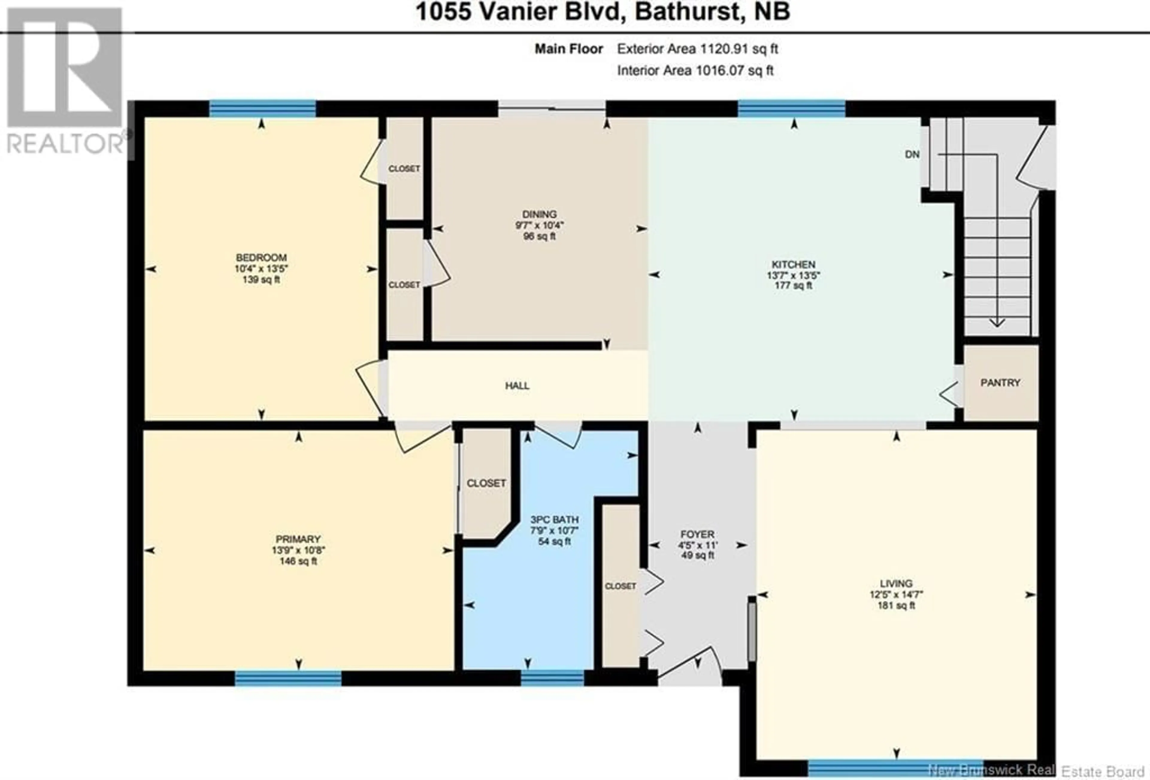 Floor plan for 1055 VANIER, Bathurst New Brunswick E2A3N4