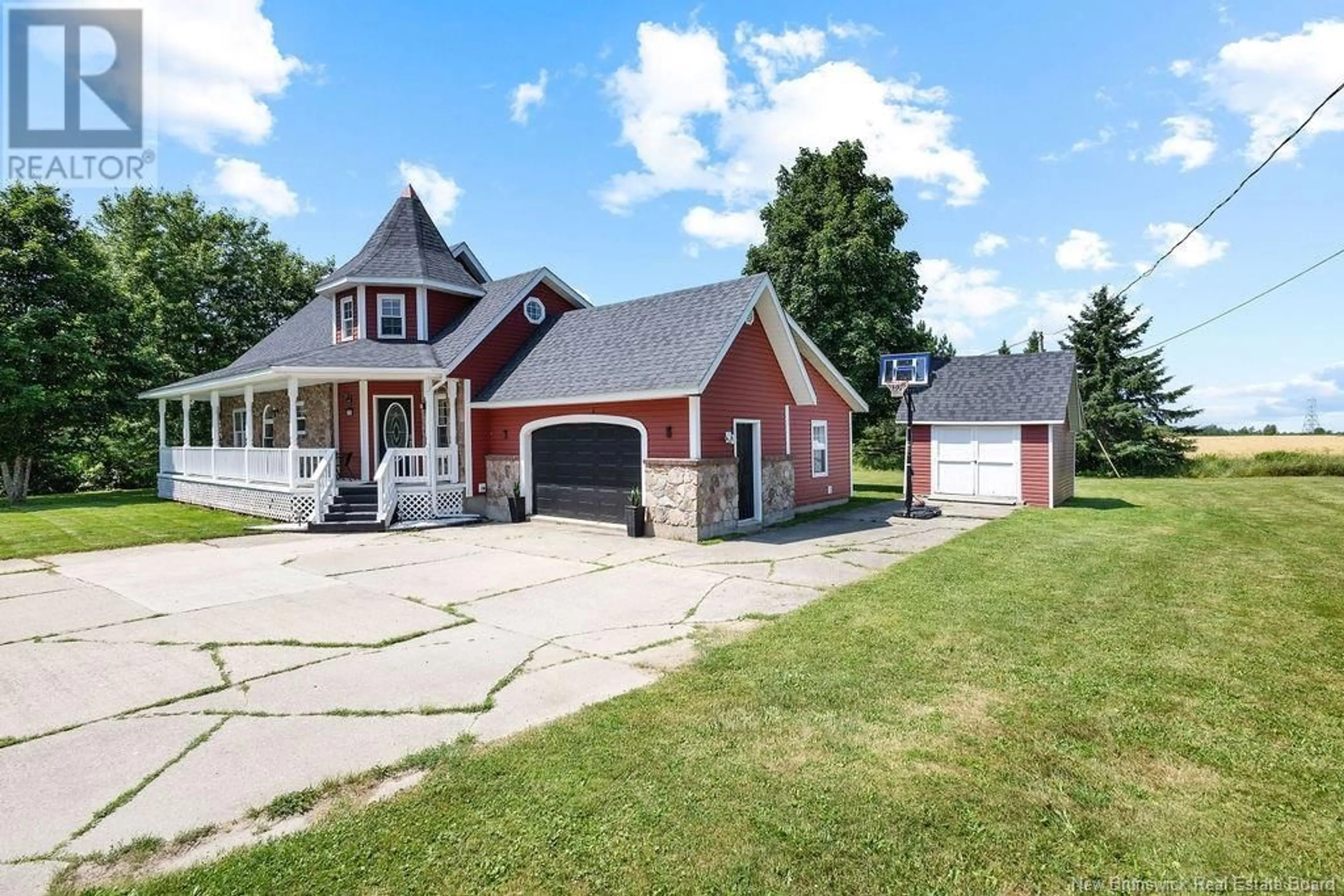 A pic from outside/outdoor area/front of a property/back of a property/a pic from drone, street for 5282 RTE 440 HWY, Rosaireville New Brunswick E4Y2R5