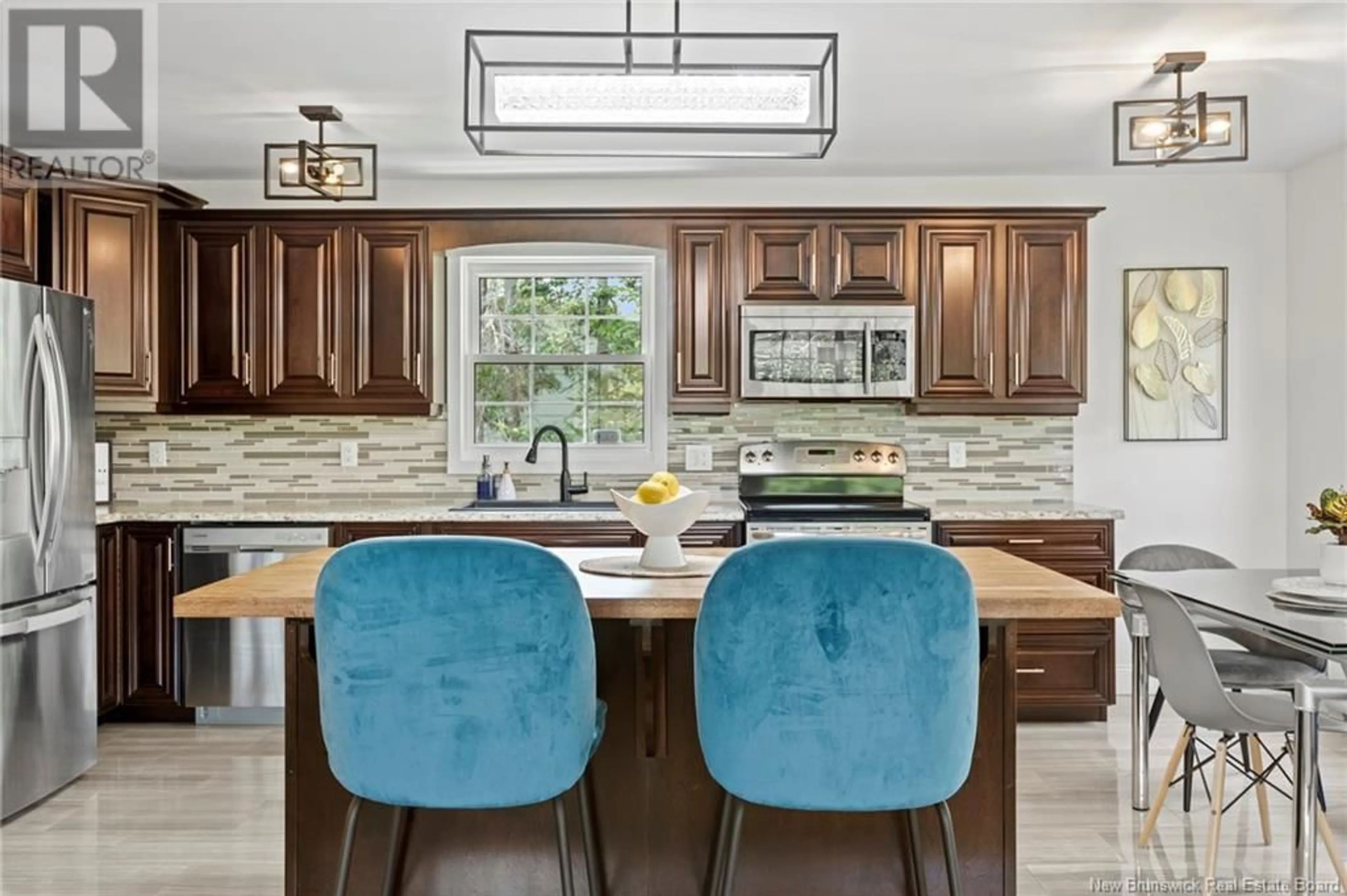 Open concept kitchen, ceramic/tile floor for 107 HORNCASTLE STREET, New Maryland New Brunswick E3C1E9