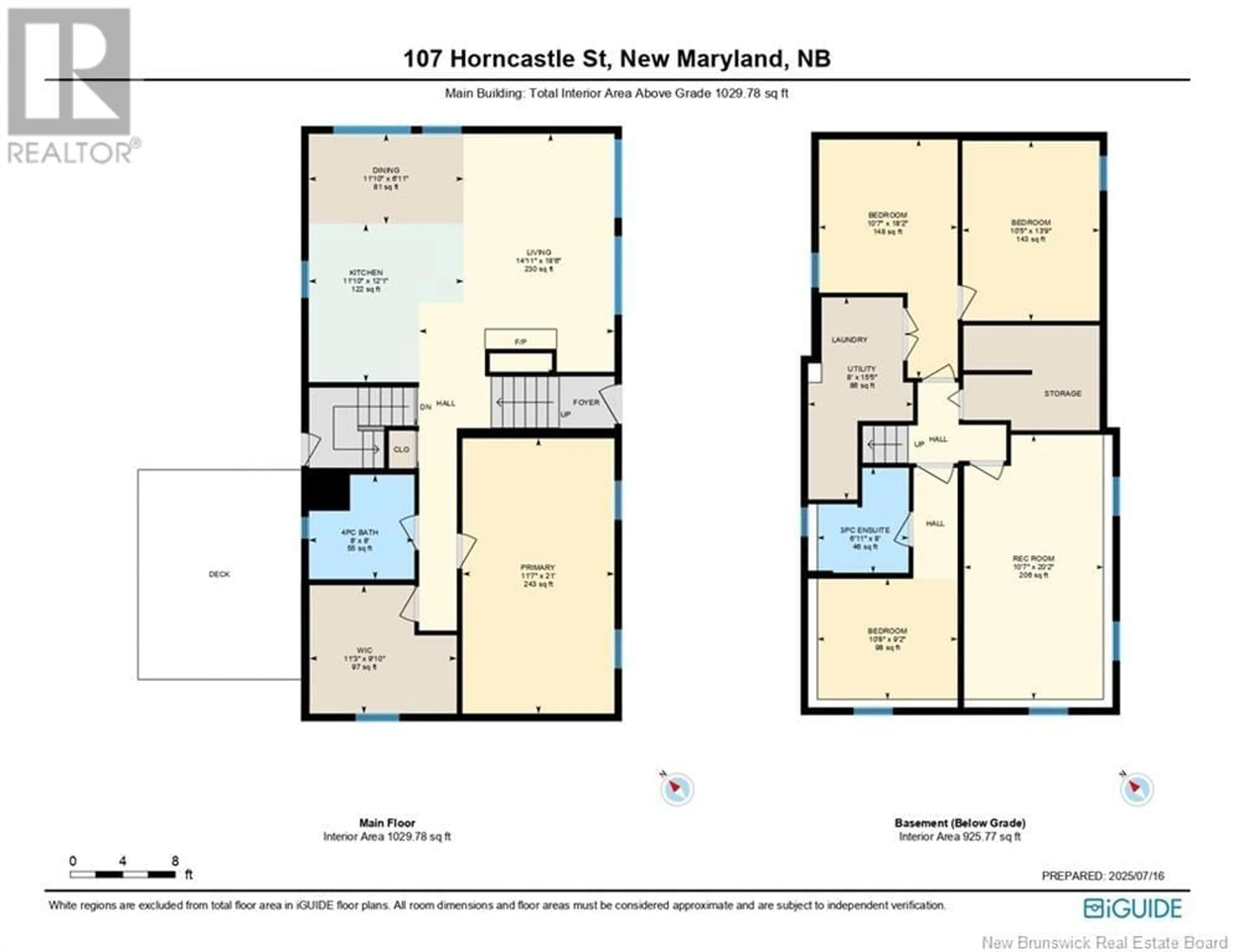 Floor plan for 107 HORNCASTLE STREET, New Maryland New Brunswick E3C1E9