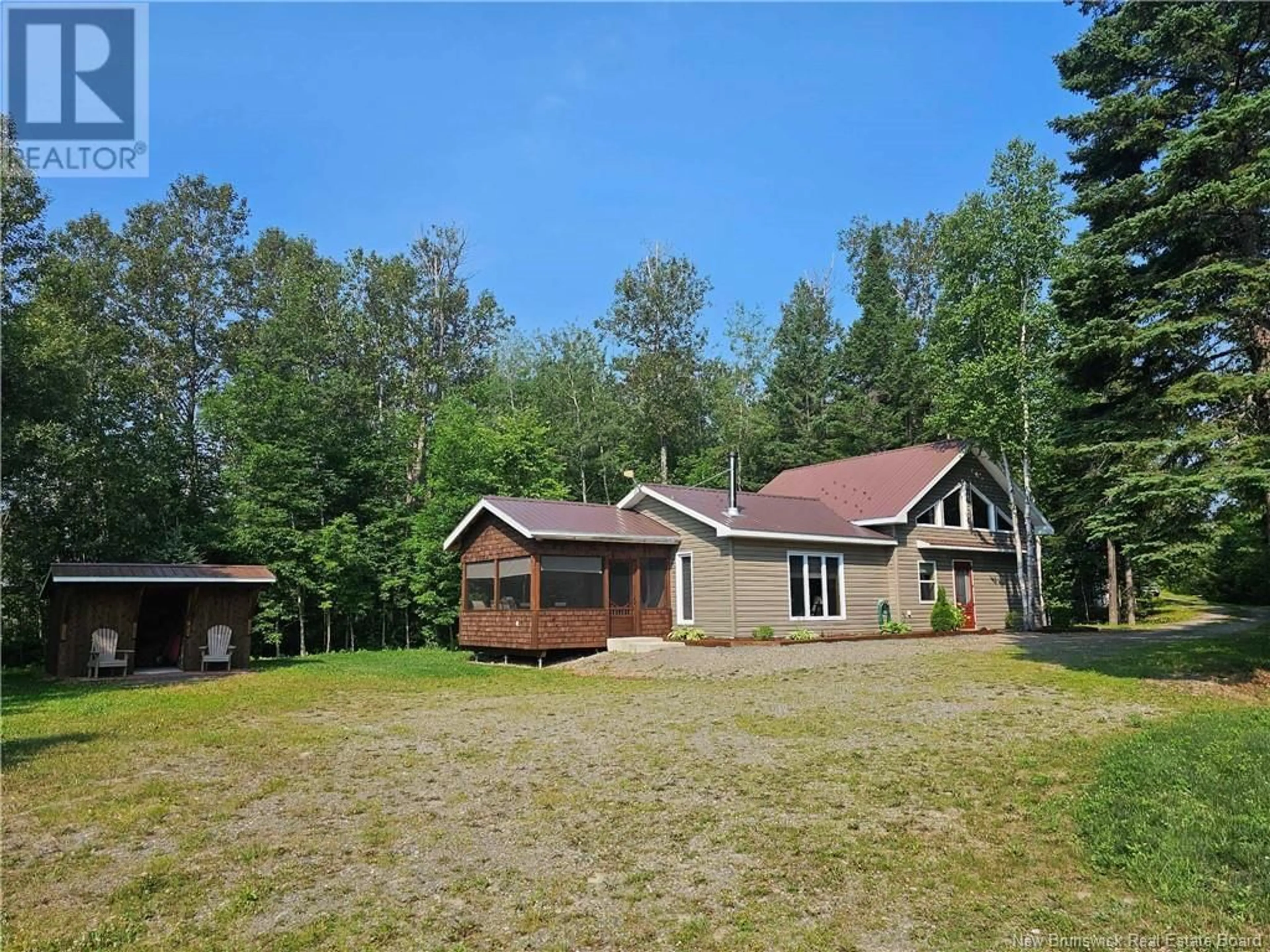 A pic from outside/outdoor area/front of a property/back of a property/a pic from drone, unknown for 12 SALMON RIVER ROAD, DSL de Drummond/DSL of Drummond New Brunswick E3Y2L5