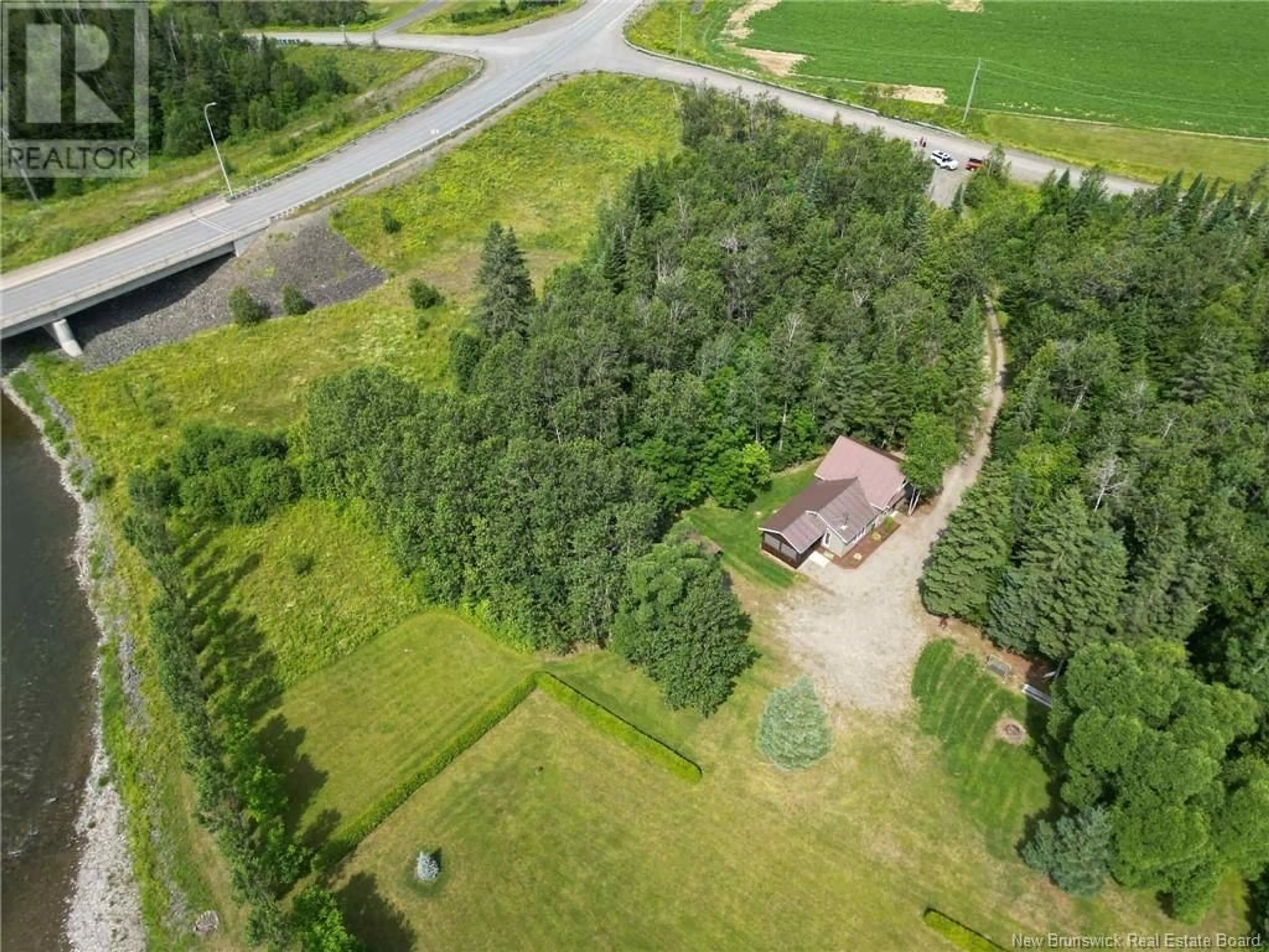A pic from outside/outdoor area/front of a property/back of a property/a pic from drone, unknown for 12 SALMON RIVER ROAD, DSL de Drummond/DSL of Drummond New Brunswick E3Y2L5