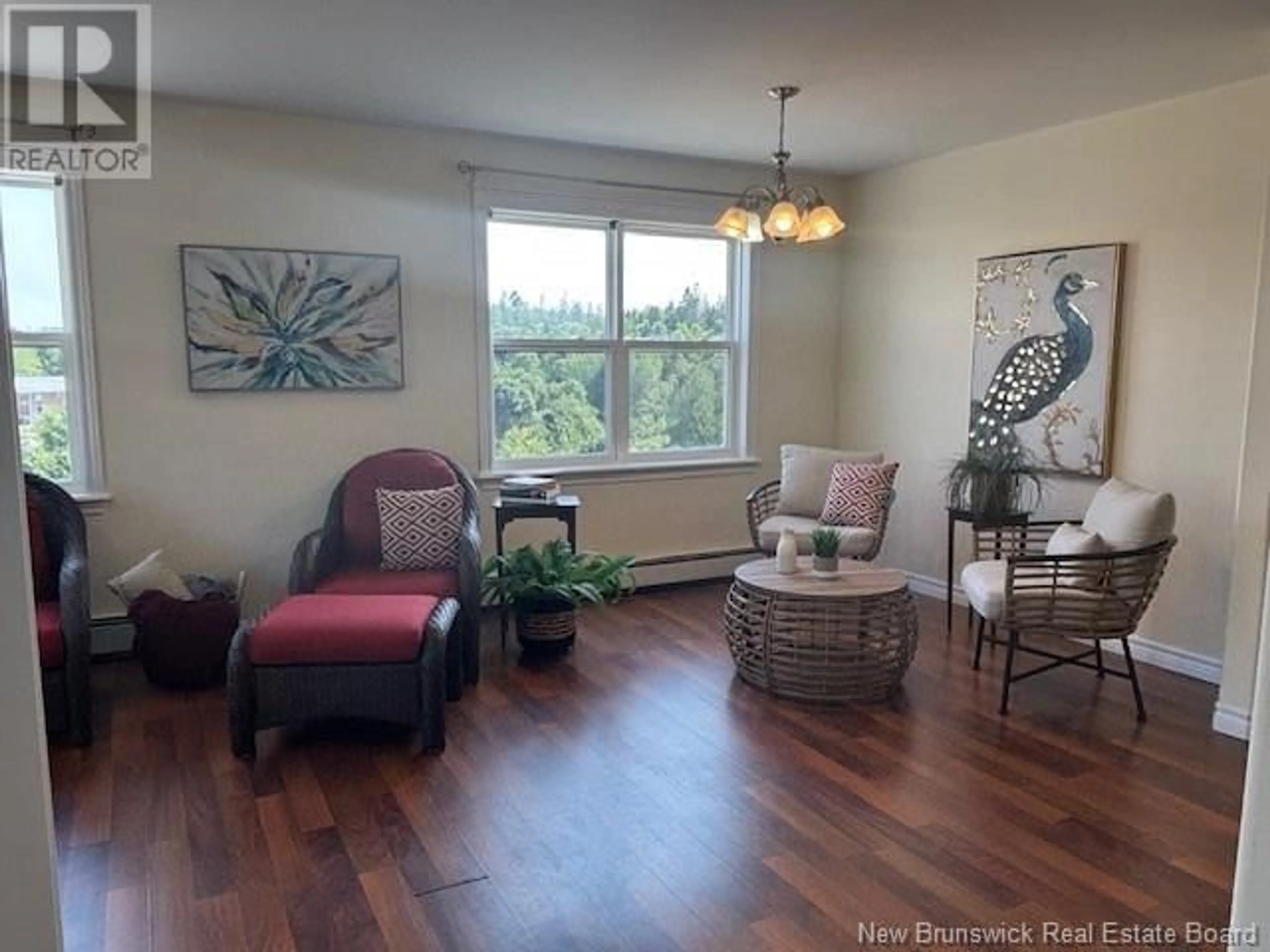 Living room with furniture, wood/laminate floor for 6 - 1200 SOMERSET STREET, Saint John New Brunswick E2K0E2