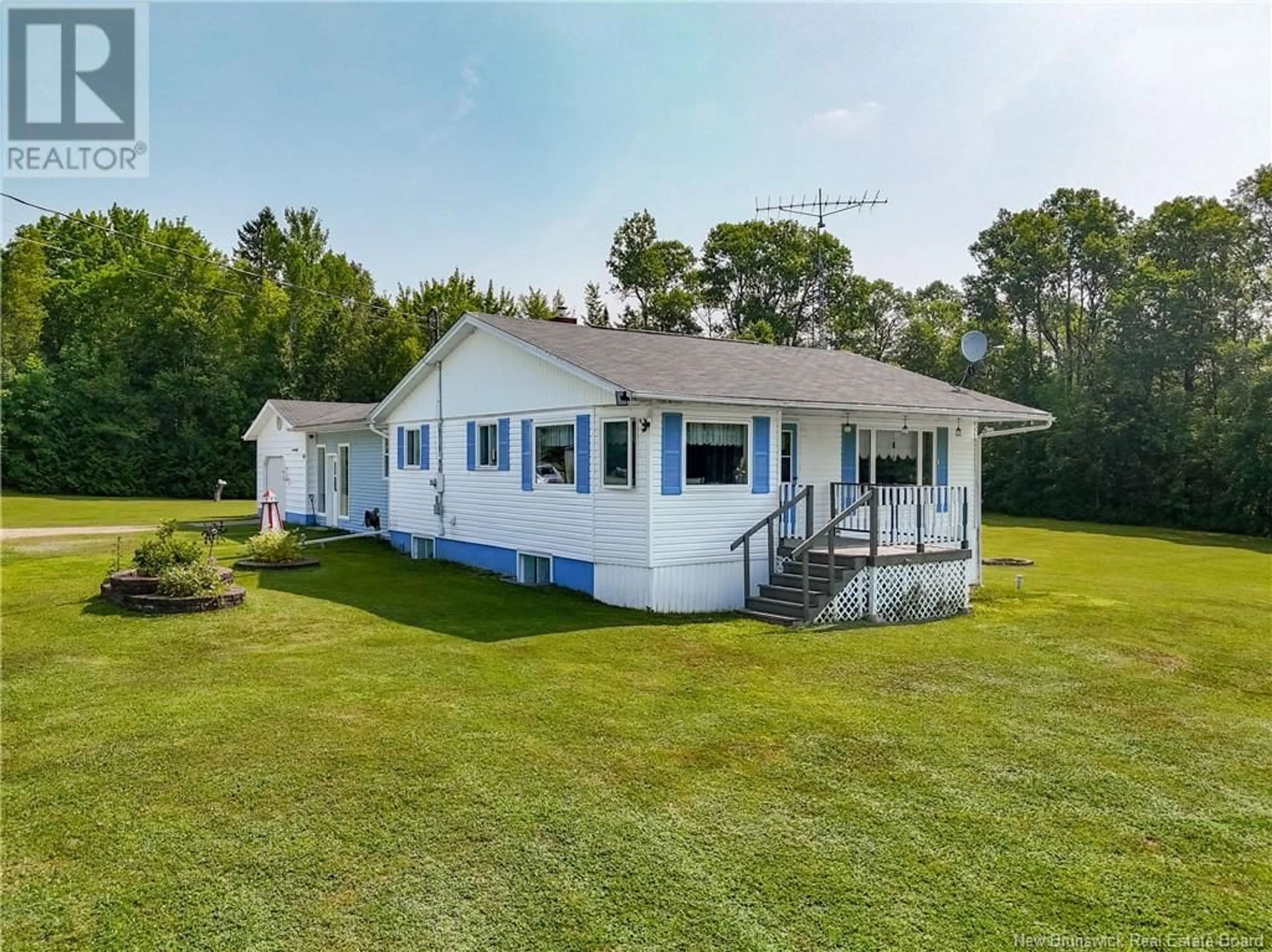A pic from outside/outdoor area/front of a property/back of a property/a pic from drone, water/lake/river/ocean view for 22 CARVELL ROAD, McAdam New Brunswick E6J1Z8