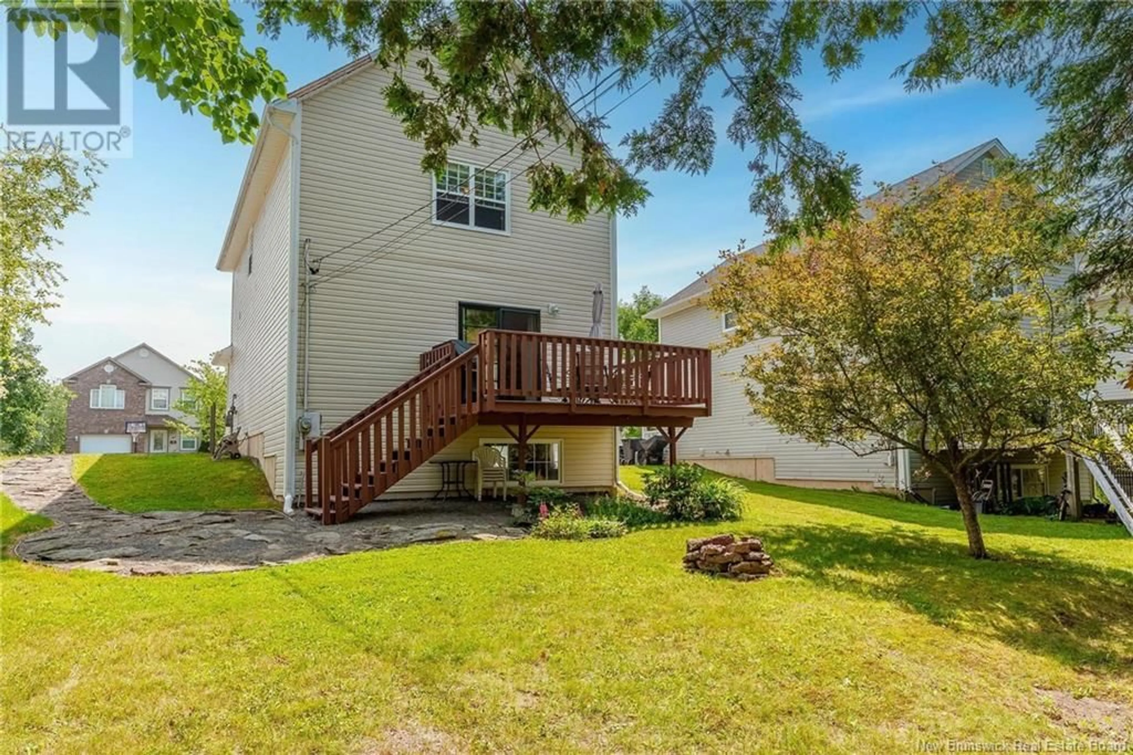 Patio, water/lake/river/ocean view for 46 SPINNER COURT, Fredericton New Brunswick E3A0V8