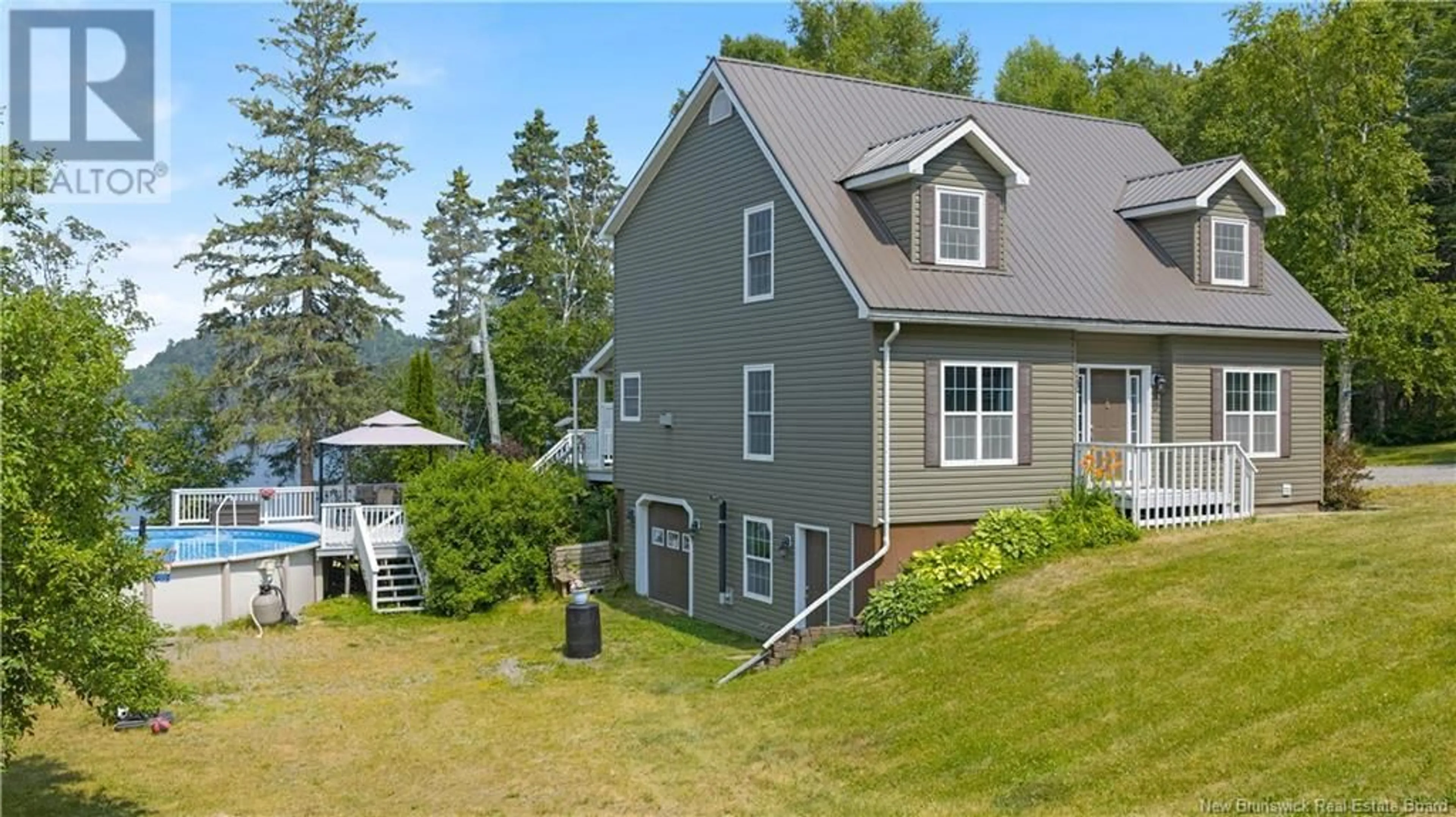 A pic from outside/outdoor area/front of a property/back of a property/a pic from drone, water/lake/river/ocean view for 35 MCGEACHY LANE, Oak Haven New Brunswick E3L3T5