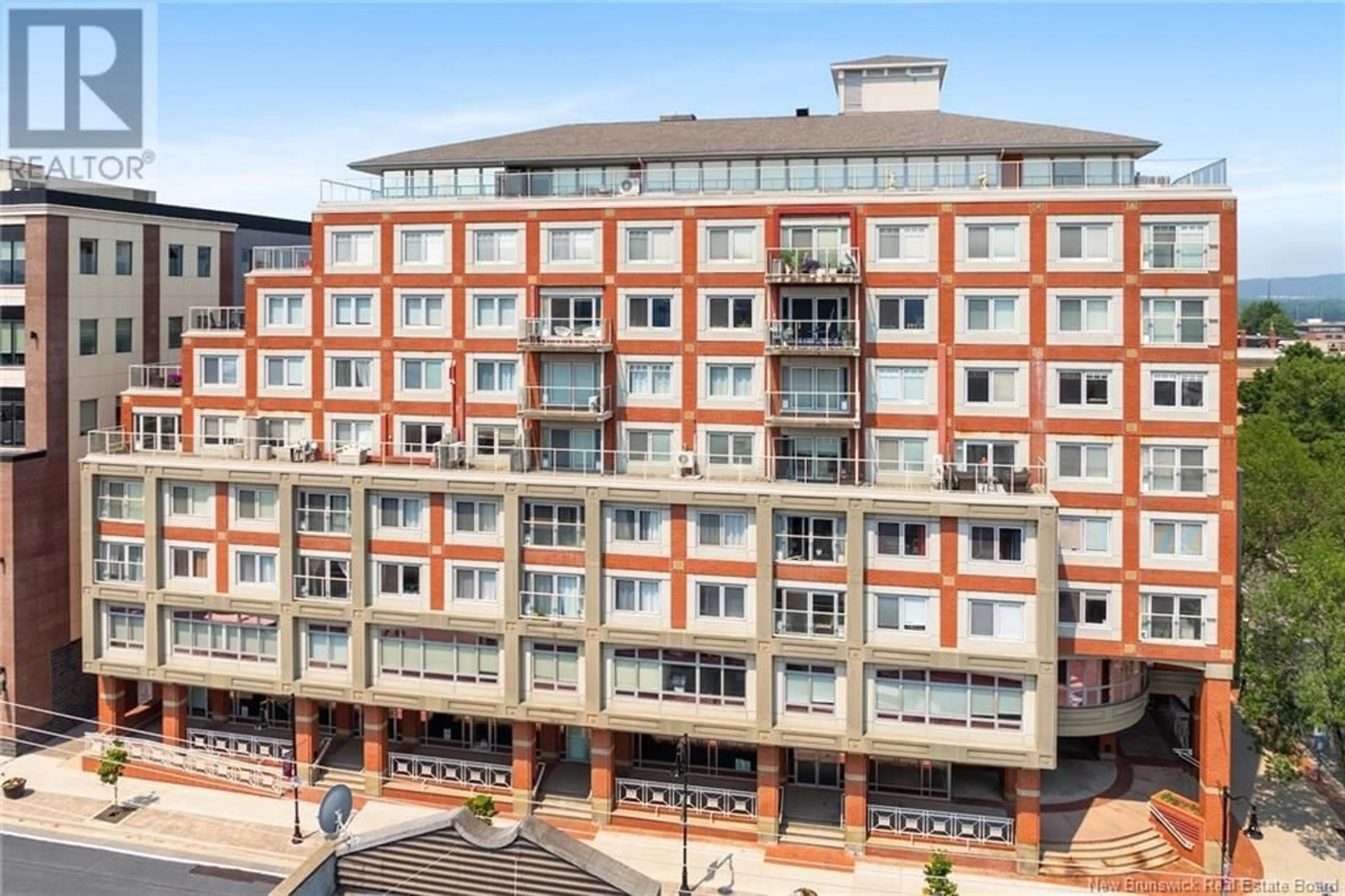 A pic from outside/outdoor area/front of a property/back of a property/a pic from drone, city buildings view from balcony for 507 - 590 QUEEN STREET, Fredericton New Brunswick E3B7H9