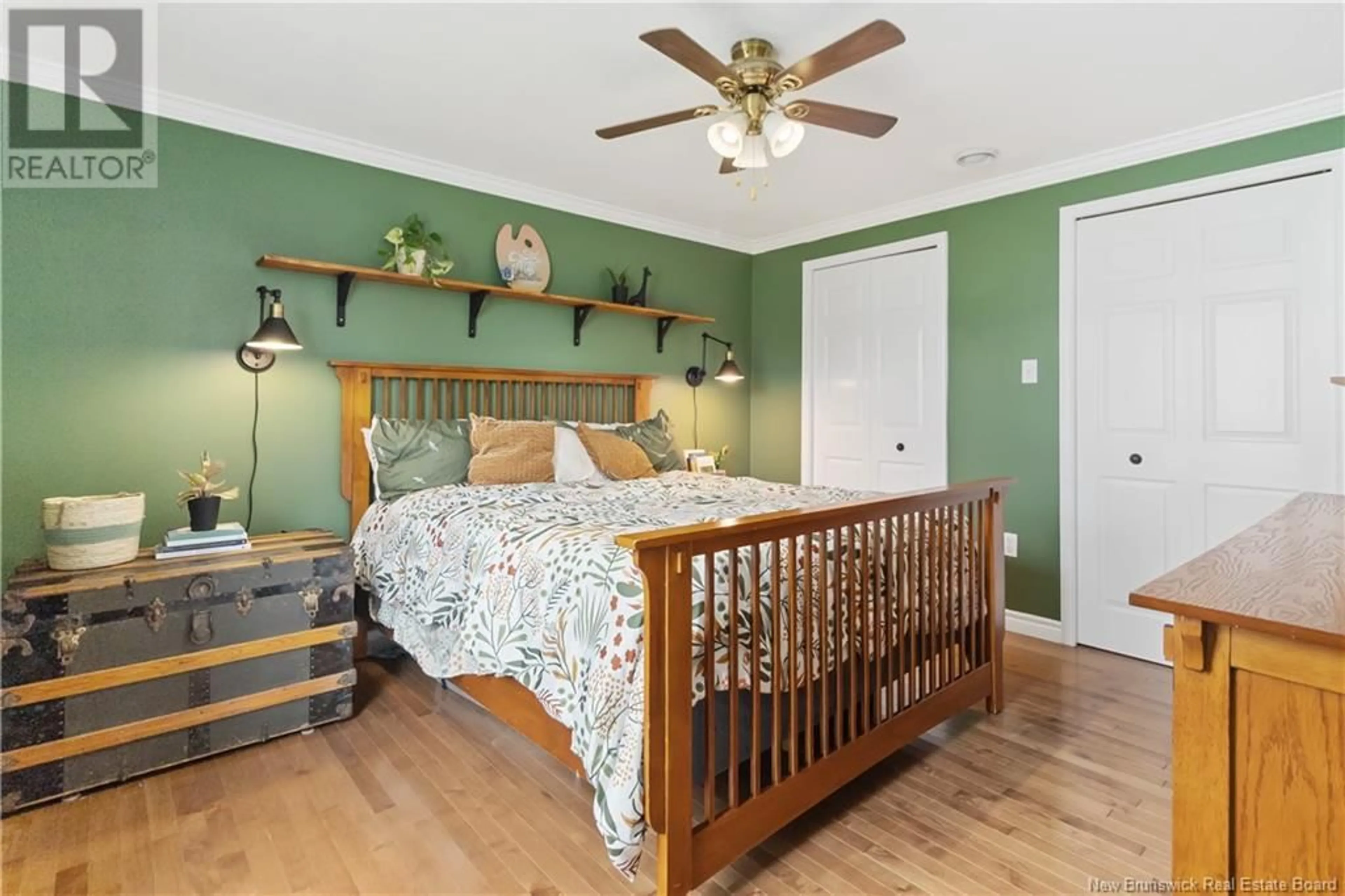 Bedroom with bed, wood/laminate floor for 58 SOPHIE LANE, Dieppe New Brunswick E1A7V6
