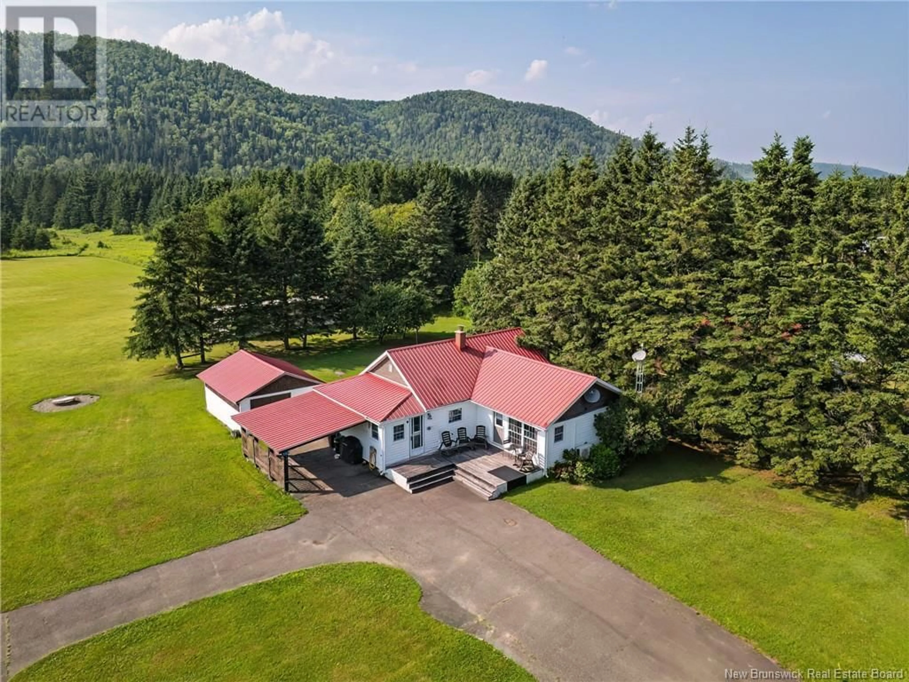 A pic from outside/outdoor area/front of a property/back of a property/a pic from drone, mountain view for 153 RILEY BROOK NORTH, Riley Brook New Brunswick E7G2P2