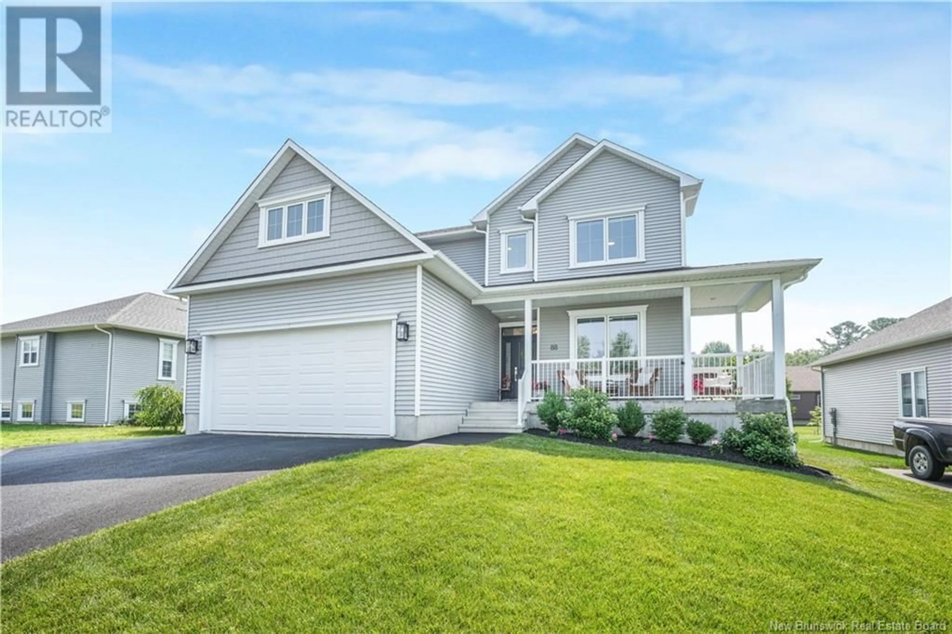 Home with vinyl exterior material, street for 88 REBA CRESCENT, Fredericton New Brunswick E3G0B5