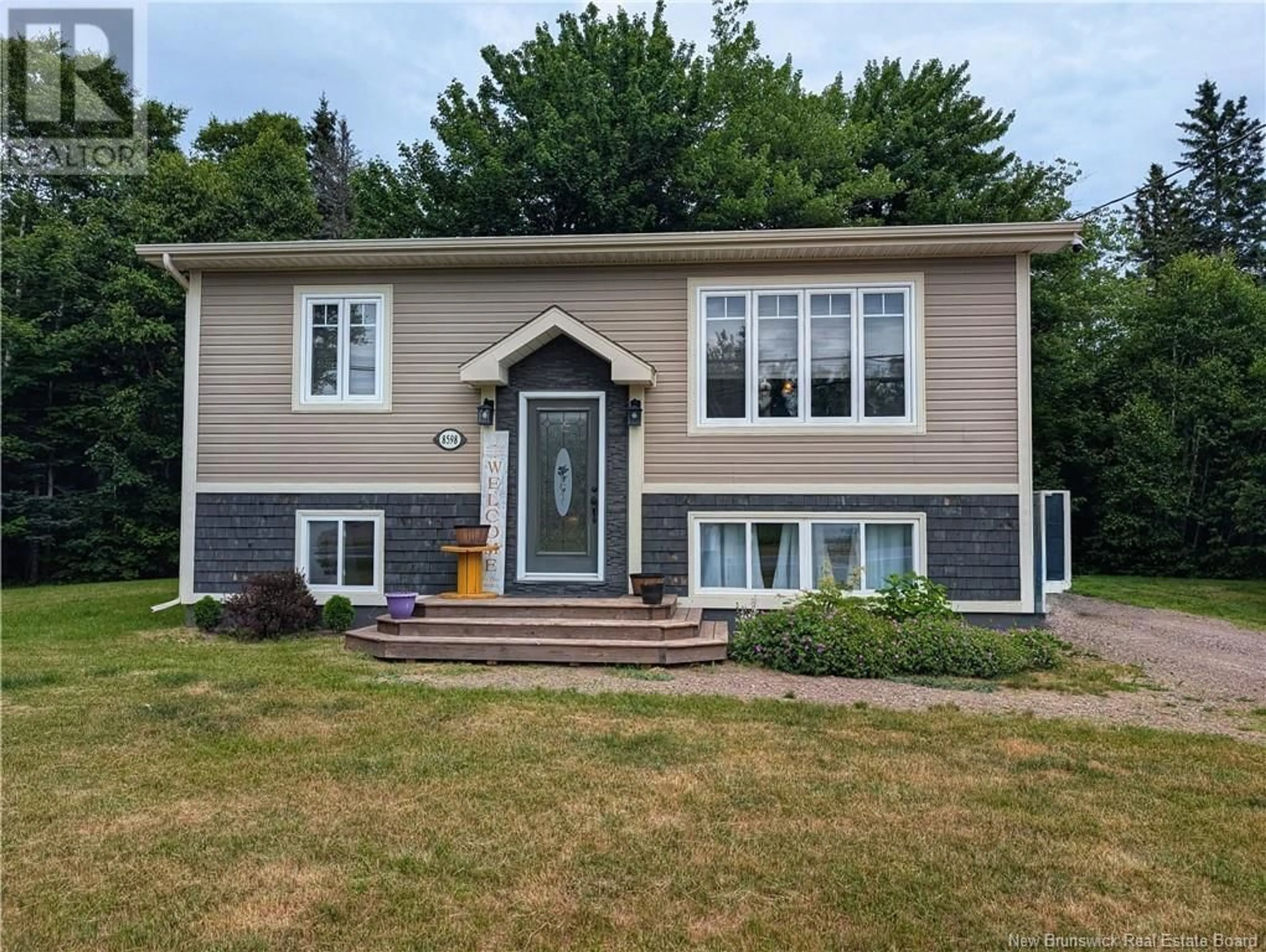 Home with vinyl exterior material, street for 8598 NB-150, Losier Settlement New Brunswick E1X3B9