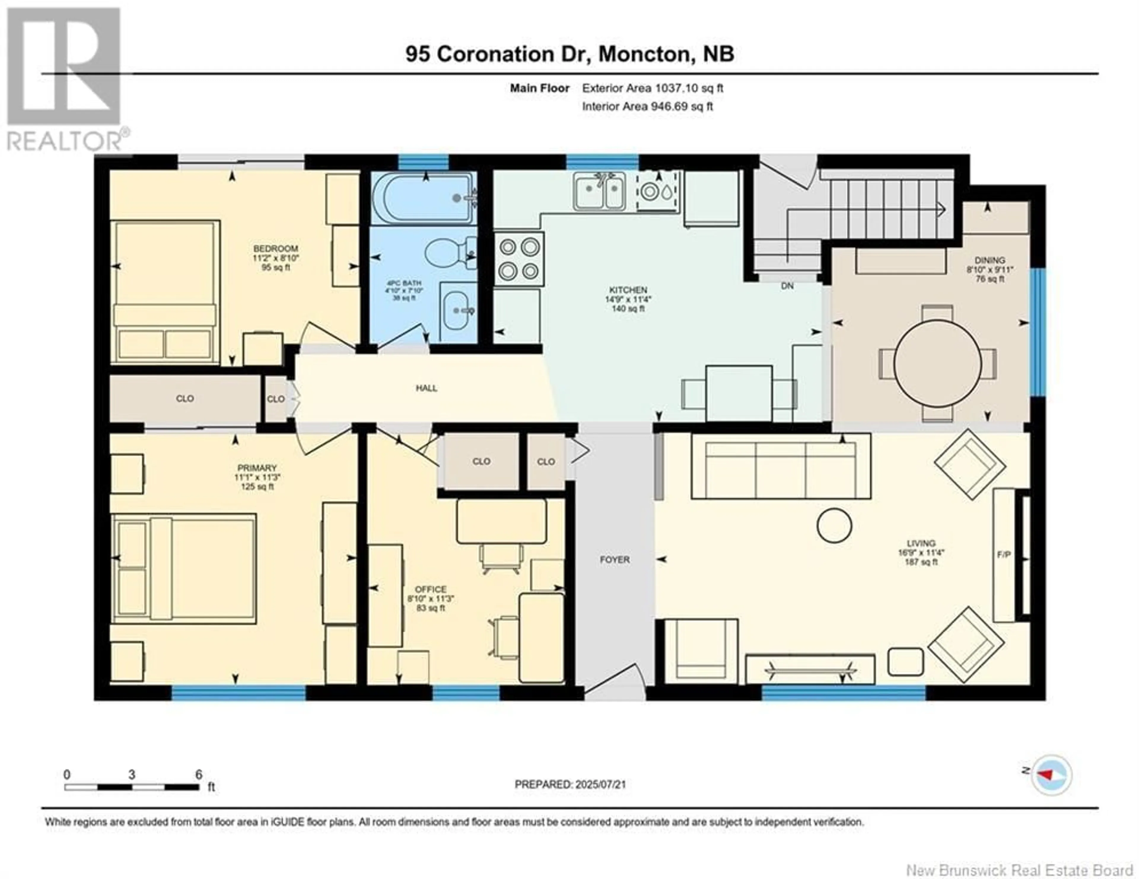 Floor plan for 95 CORONATION DRIVE, Moncton New Brunswick E1E2X3