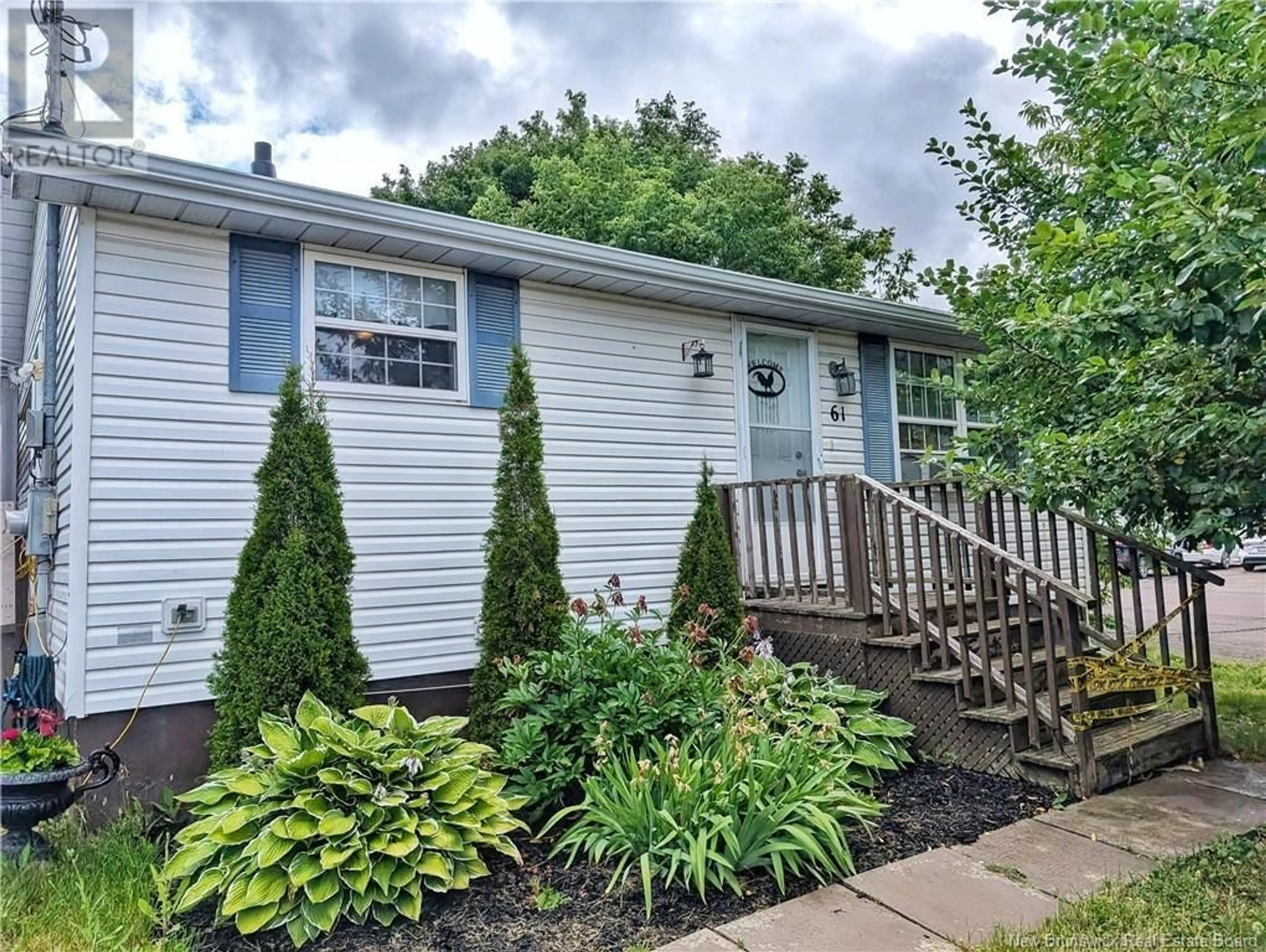 Home with vinyl exterior material, street for 61 LESTER, Moncton New Brunswick E1C4T4