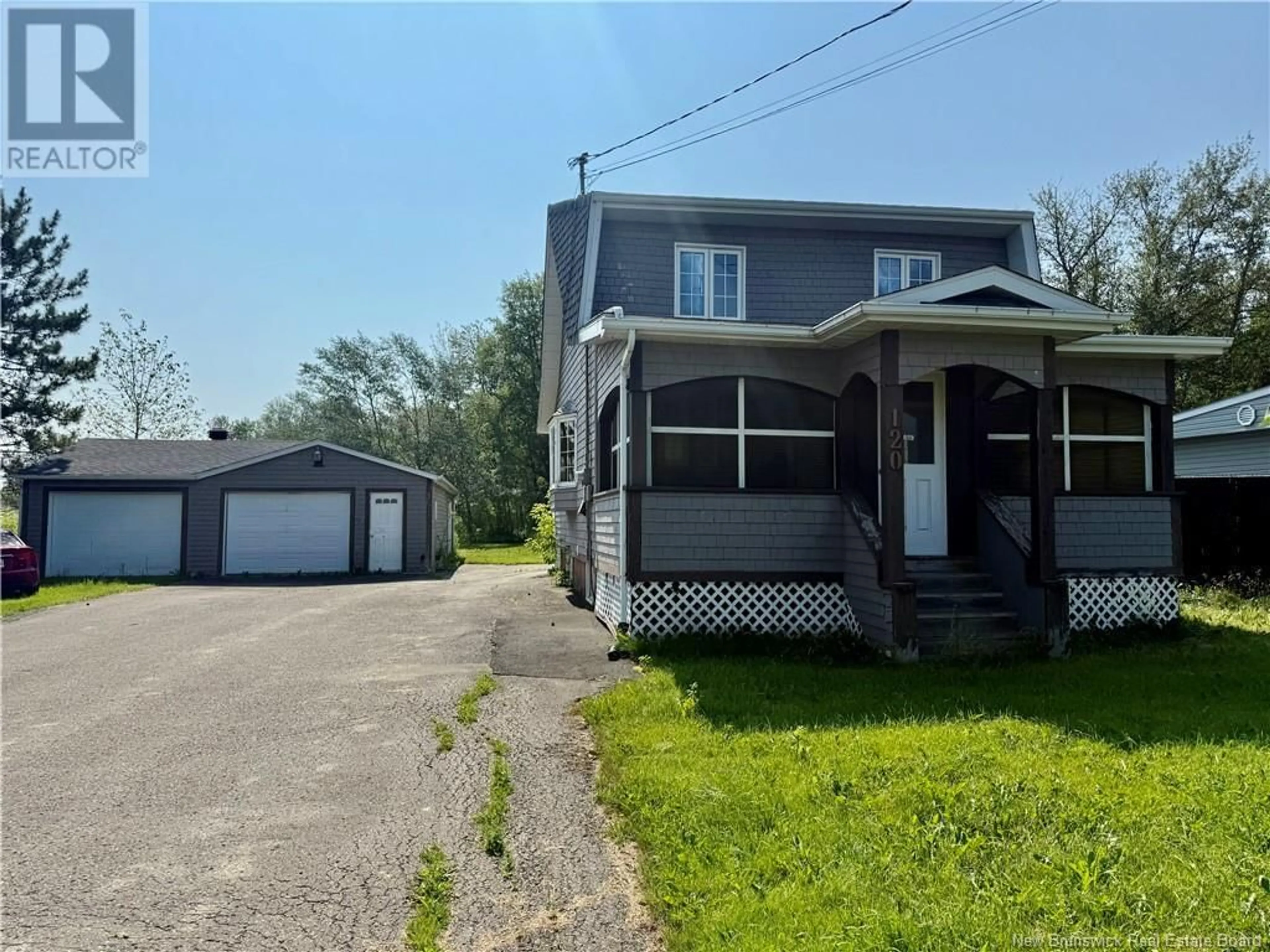 A pic from outside/outdoor area/front of a property/back of a property/a pic from drone, street for 120 DRUMMOND STATION ROAD, Drummond New Brunswick E3Y1W3