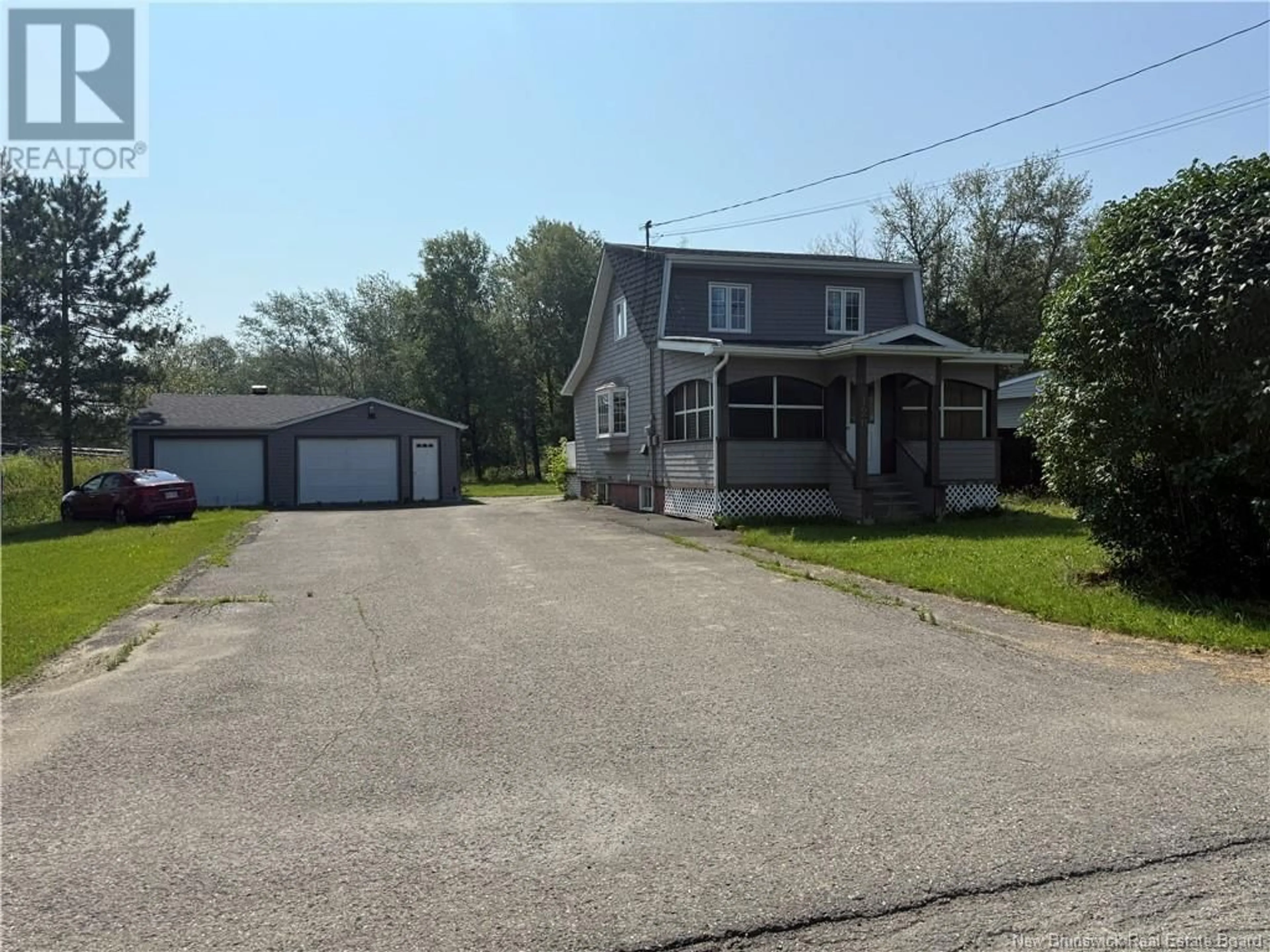 A pic from outside/outdoor area/front of a property/back of a property/a pic from drone, street for 120 DRUMMOND STATION ROAD, Drummond New Brunswick E3Y1W3