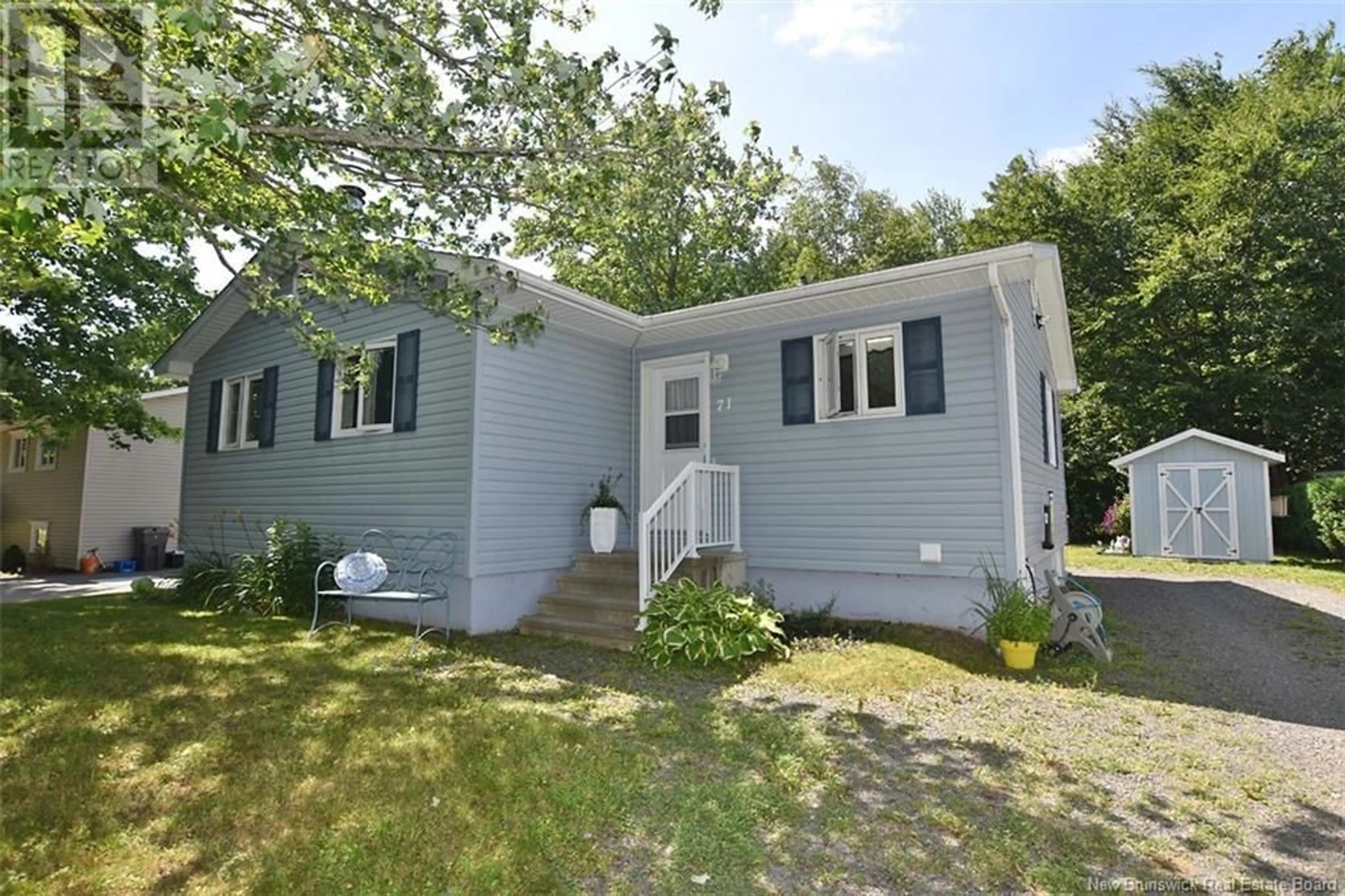 Home with vinyl exterior material, street for 71 SPRUCEWOOD DRIVE, New Maryland New Brunswick E3C1C6