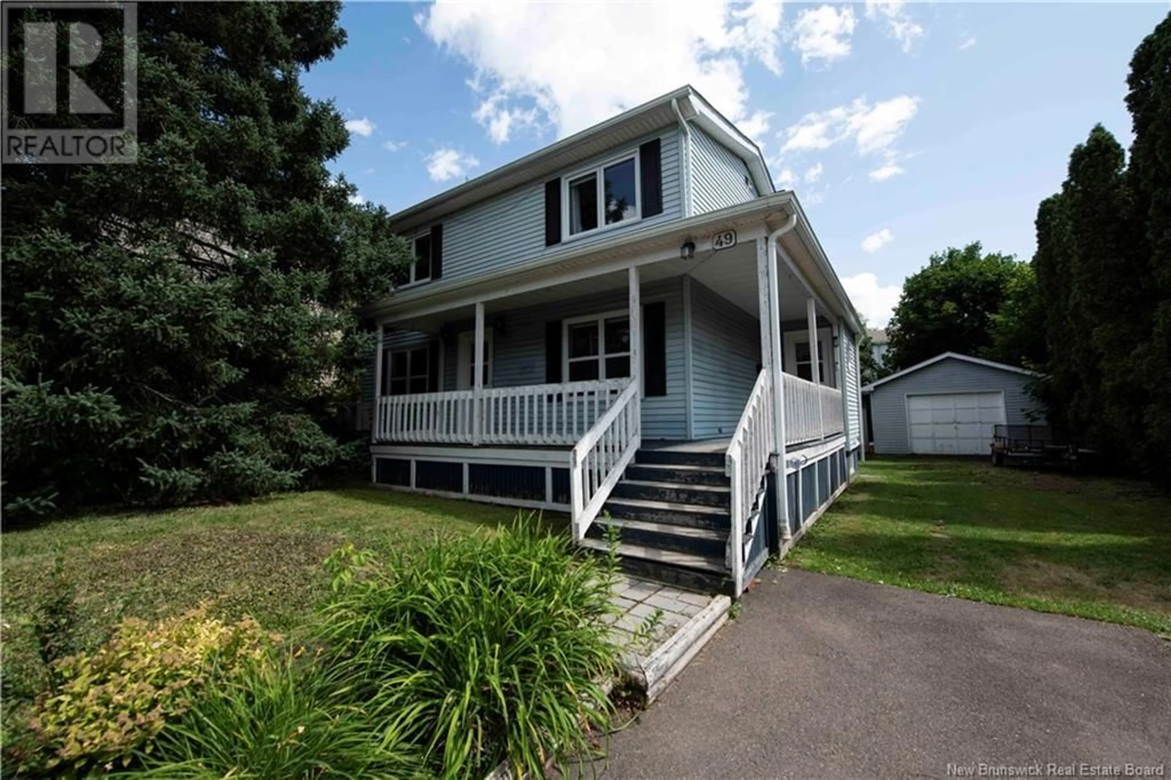 Home with vinyl exterior material, street for 49 STOREY ROAD, Moncton New Brunswick E1A2W6