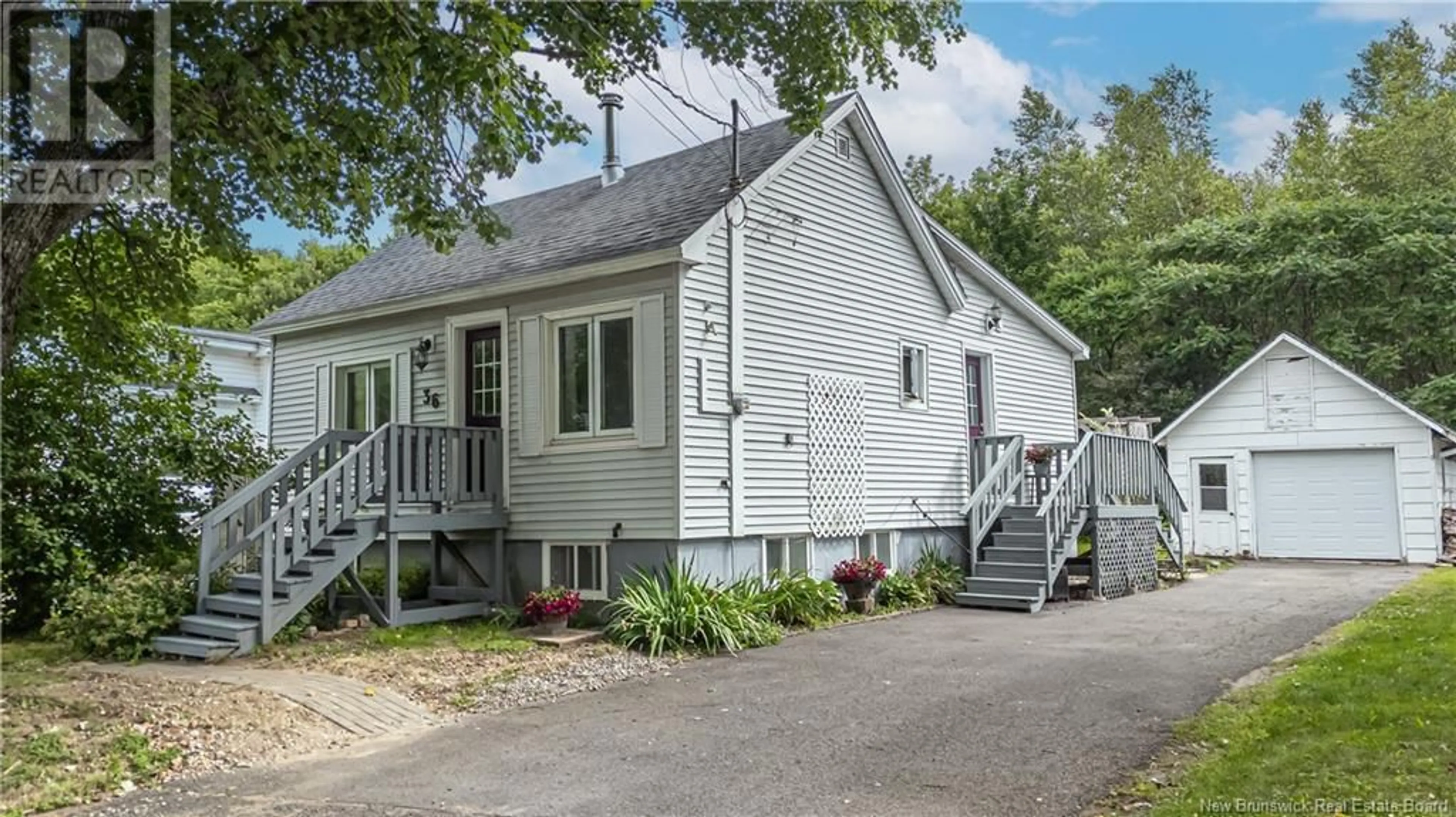 Home with vinyl exterior material, street for 36 MURRAY AVENUE, Fredericton New Brunswick E3A3V5