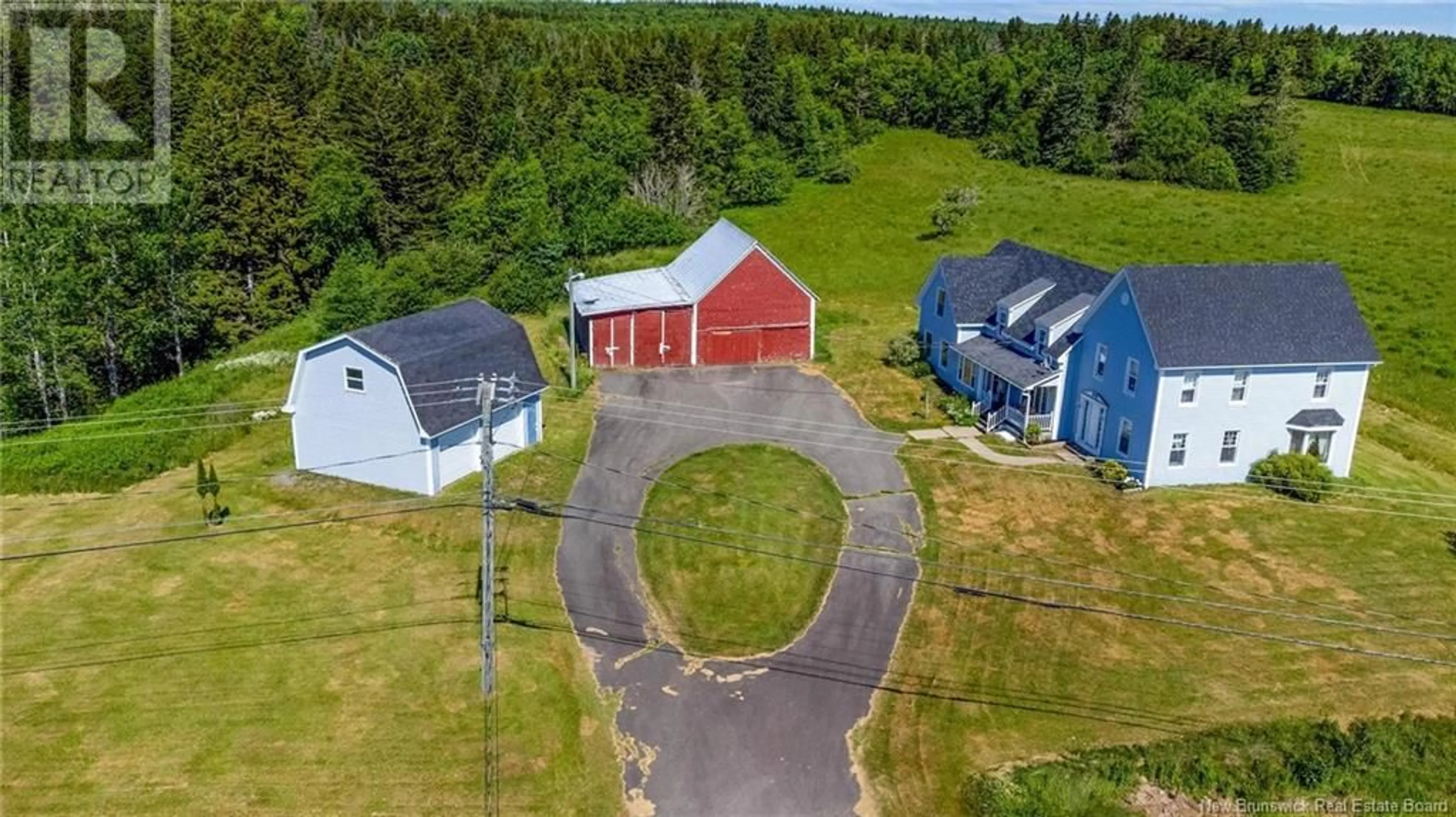 A pic from outside/outdoor area/front of a property/back of a property/a pic from drone, street for 4158 ROUTE 114, Hopewell Cape New Brunswick E4H3K2