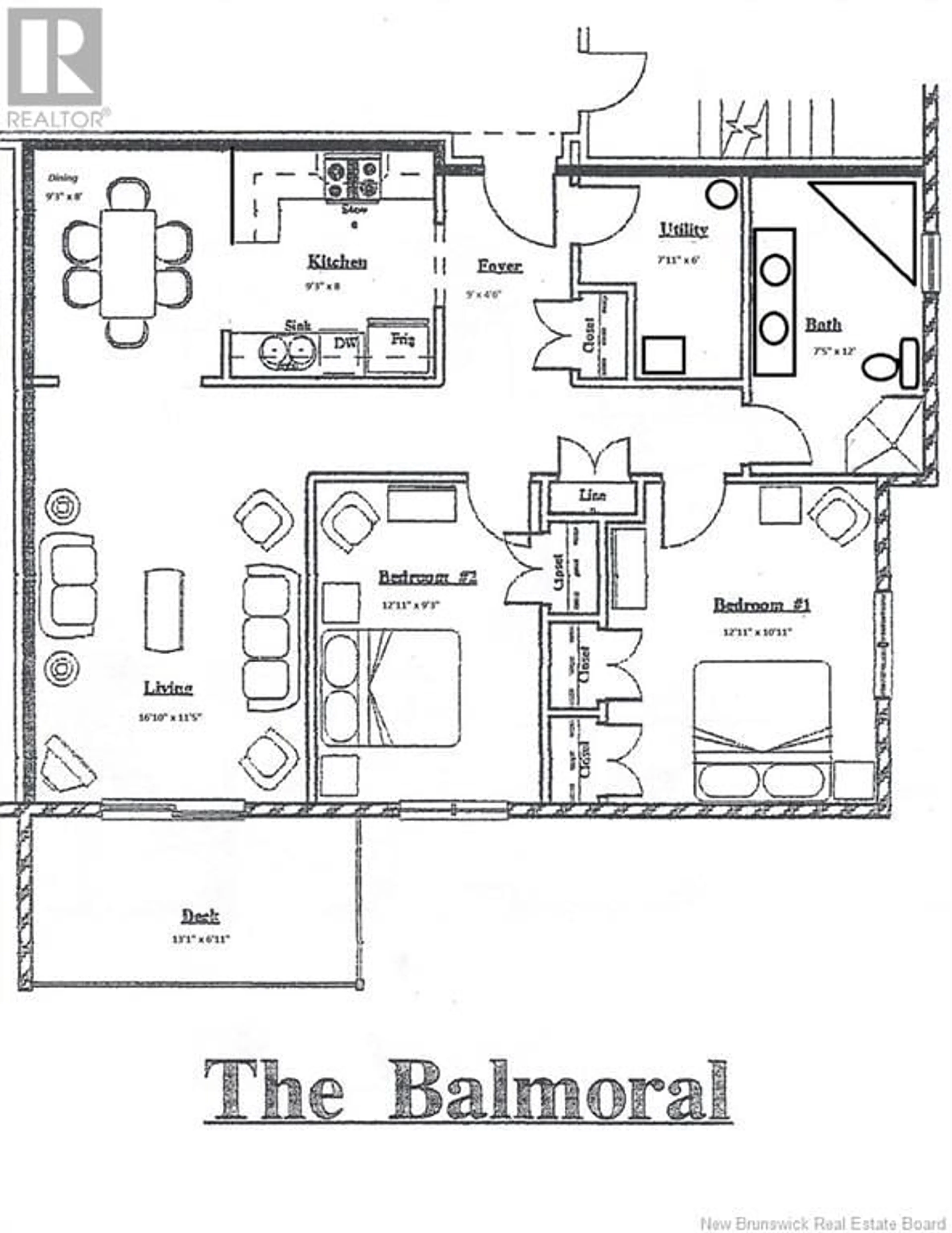 Floor plan for 411 - 362 CARLETON STREET, Fredericton New Brunswick E3B0C8