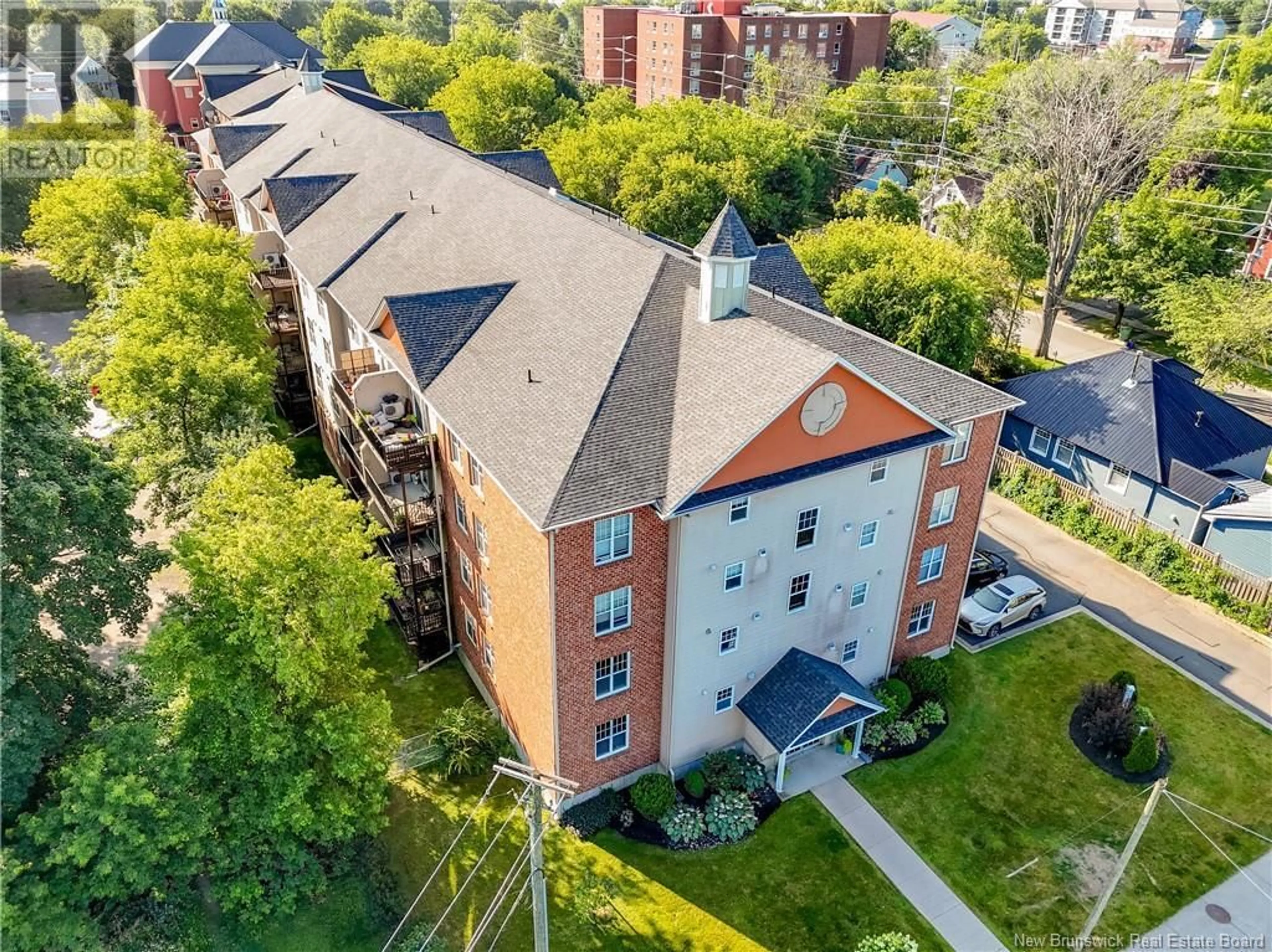 A pic from outside/outdoor area/front of a property/back of a property/a pic from drone, city buildings view from balcony for 411 - 362 CARLETON STREET, Fredericton New Brunswick E3B0C8