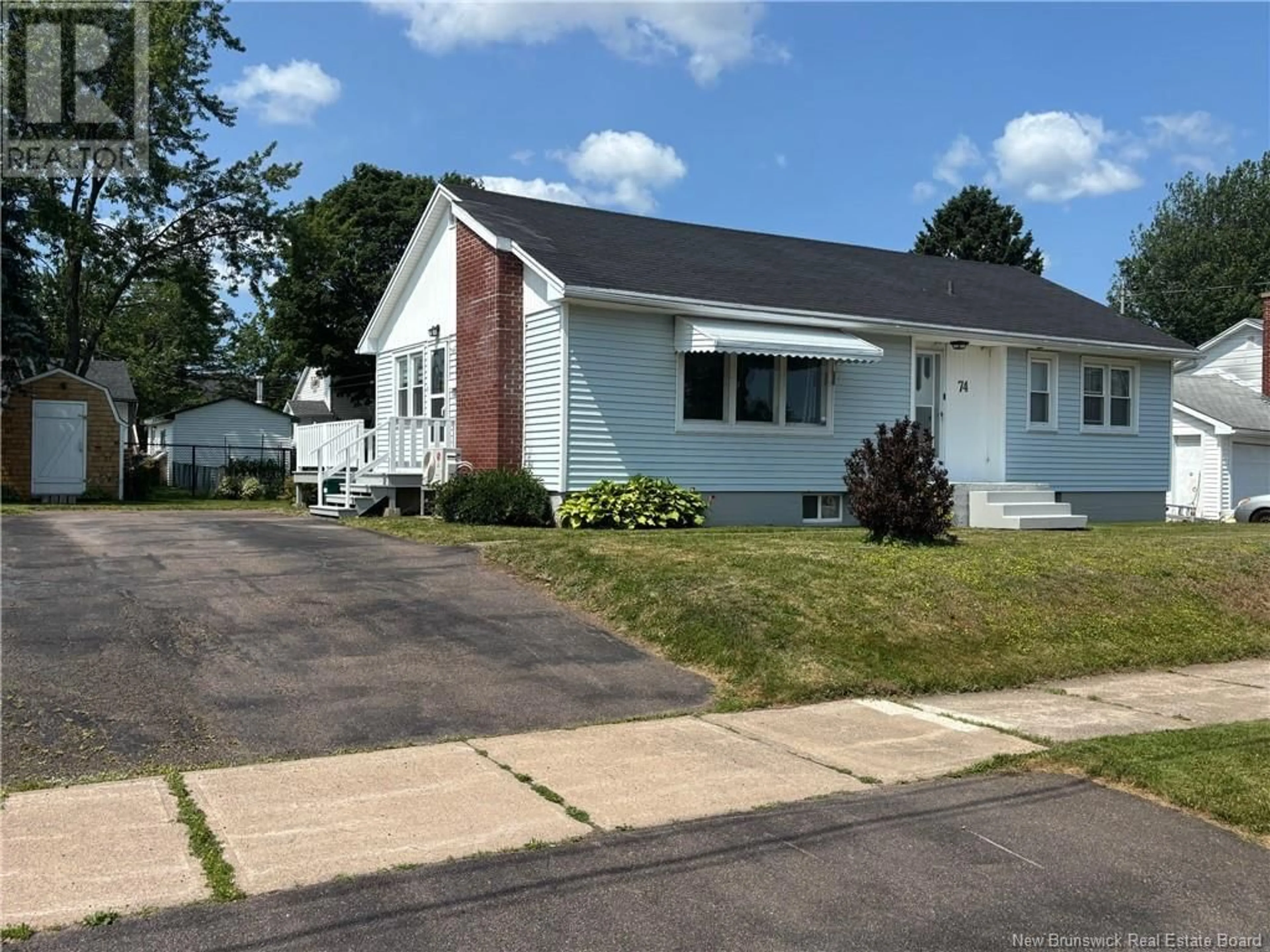 Home with vinyl exterior material, street for 74 KATHERINE AVENUE, Moncton New Brunswick E1C7M6
