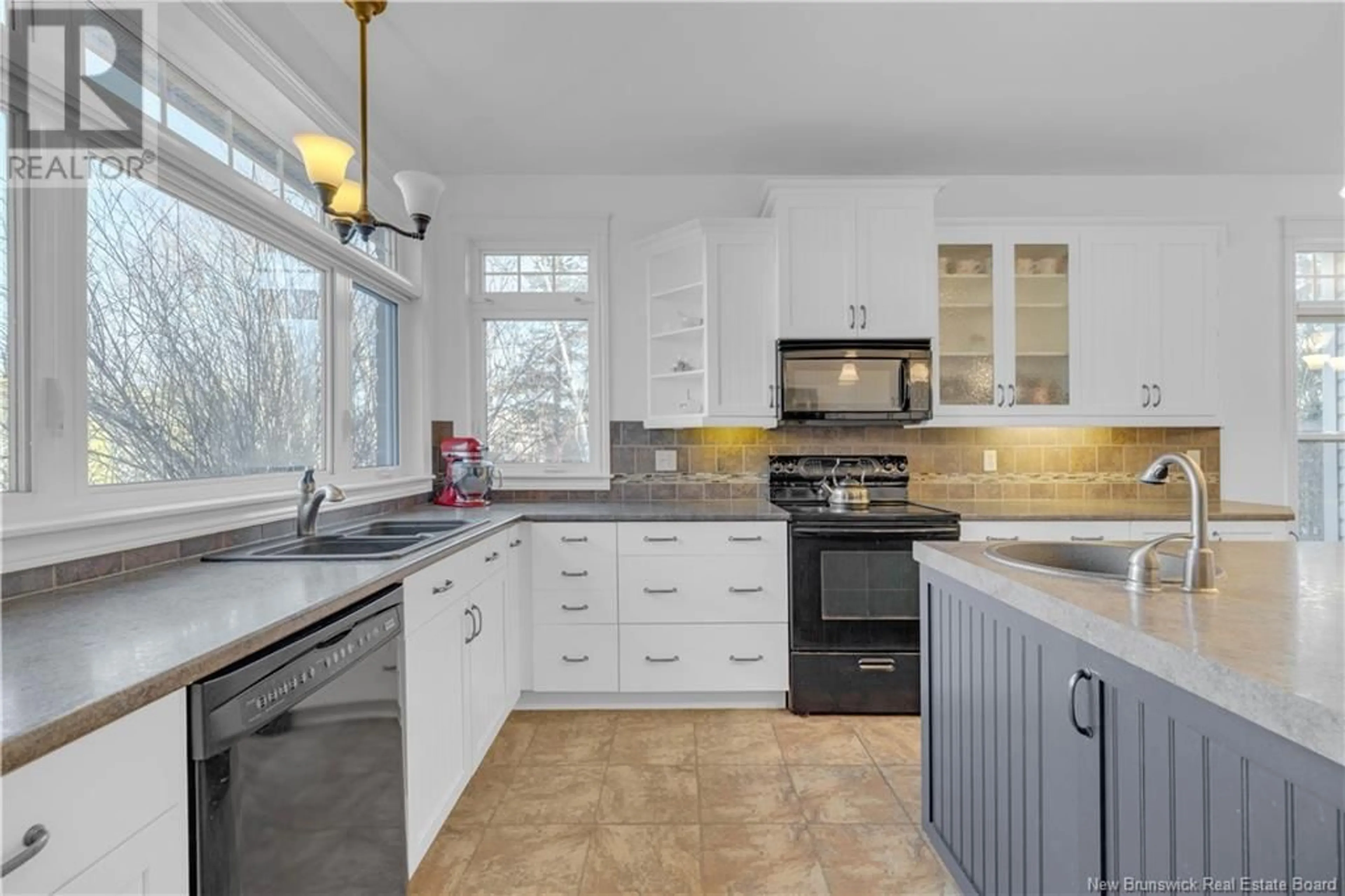 Open concept kitchen, ceramic/tile floor for 1 HIGH CLIFF COURT, Rothesay New Brunswick E2H2T8