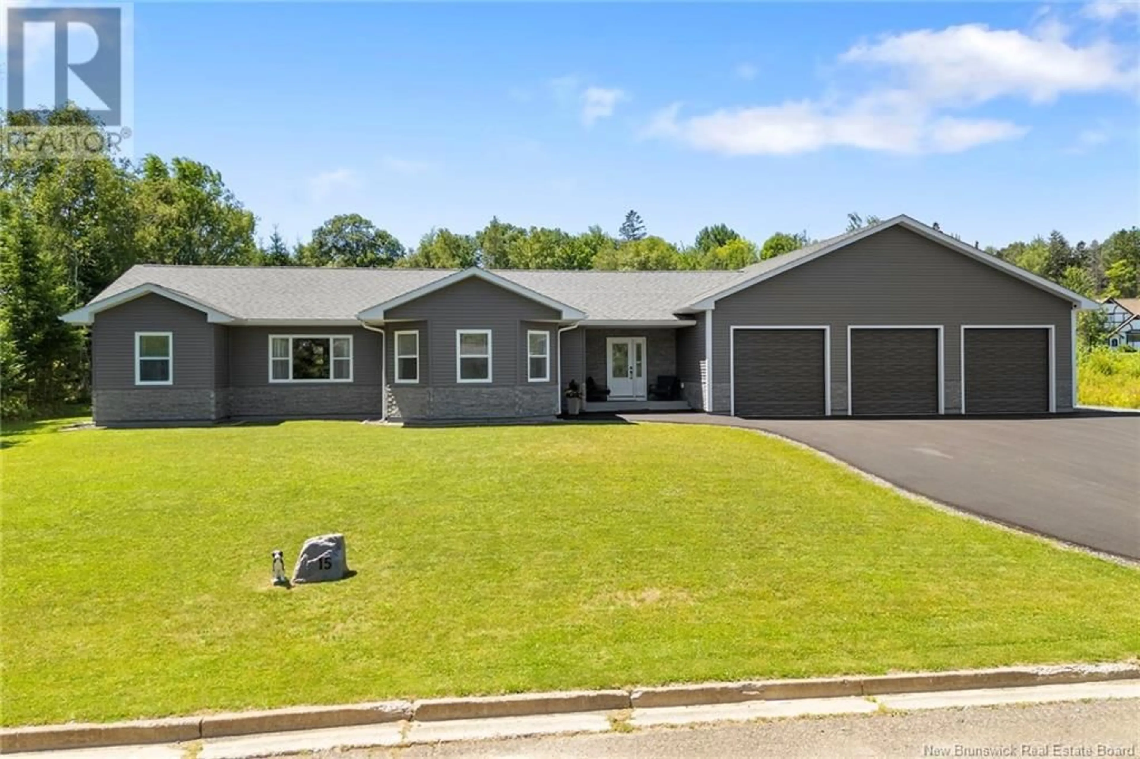 A pic from outside/outdoor area/front of a property/back of a property/a pic from drone, street for 15 CLARK CRESCENT, Nackawic New Brunswick E6G2N8