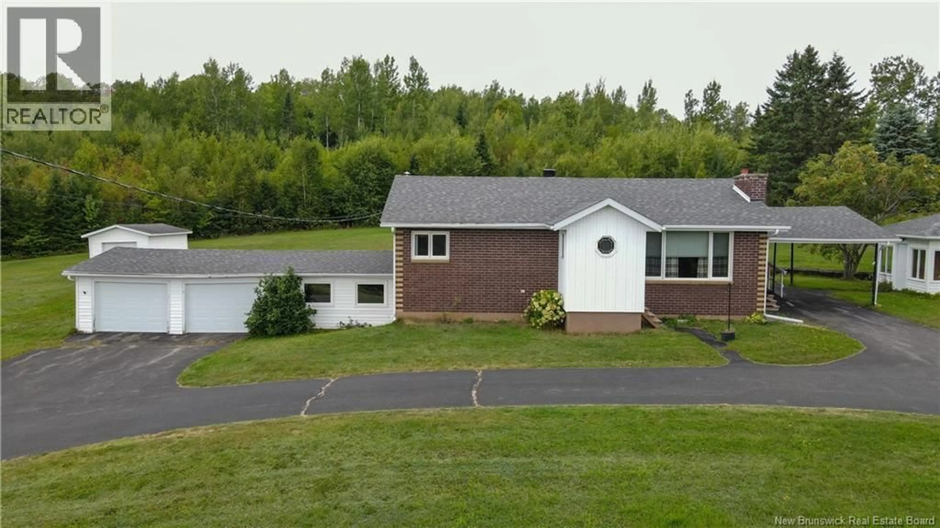 A pic from outside/outdoor area/front of a property/back of a property/a pic from drone, water/lake/river/ocean view for 13573 105 ROUTE, Tilley New Brunswick E7H4A1