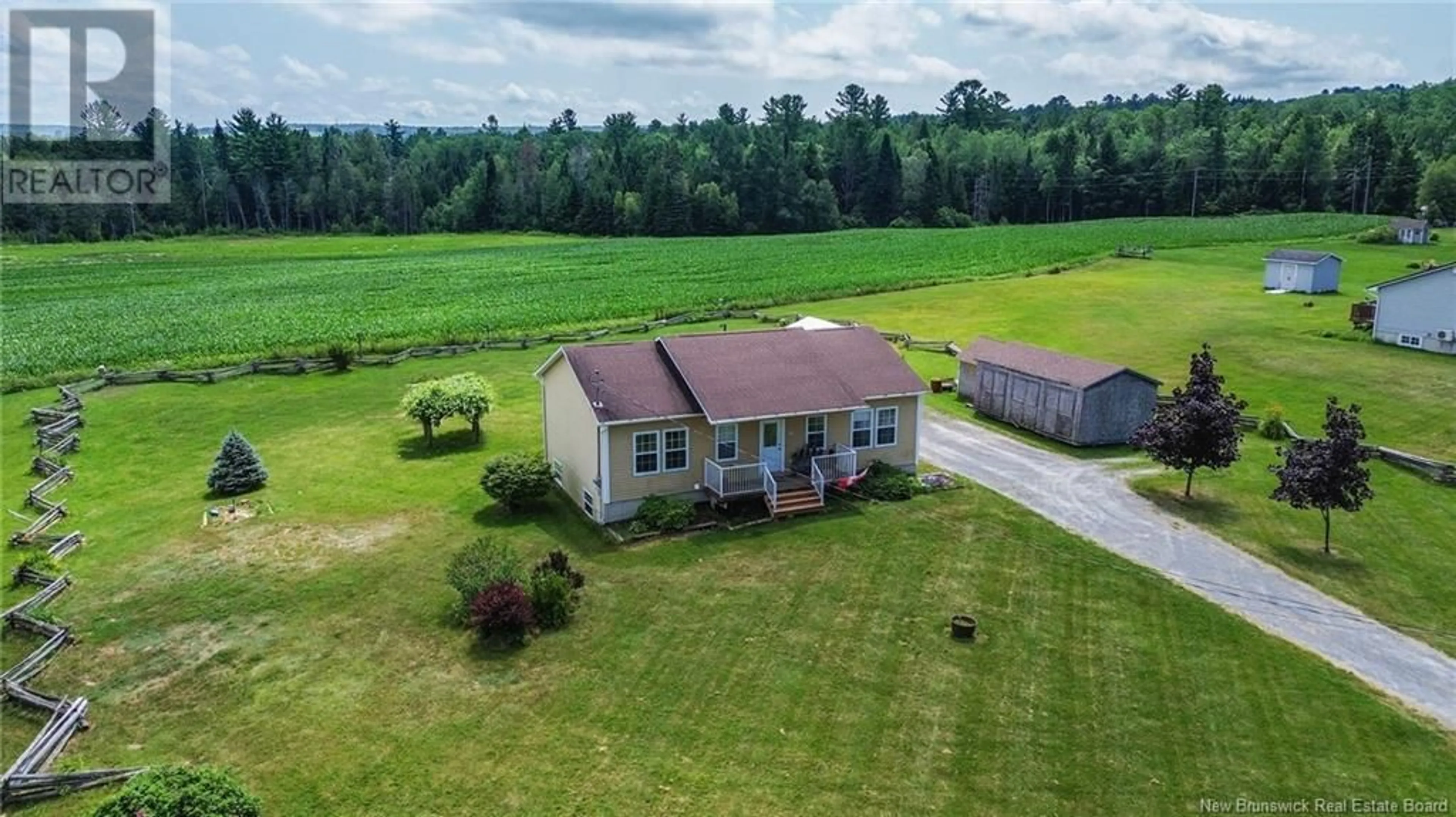 A pic from outside/outdoor area/front of a property/back of a property/a pic from drone, unknown for 195 ROUTE 105, Keswick Ridge New Brunswick E6L1A4