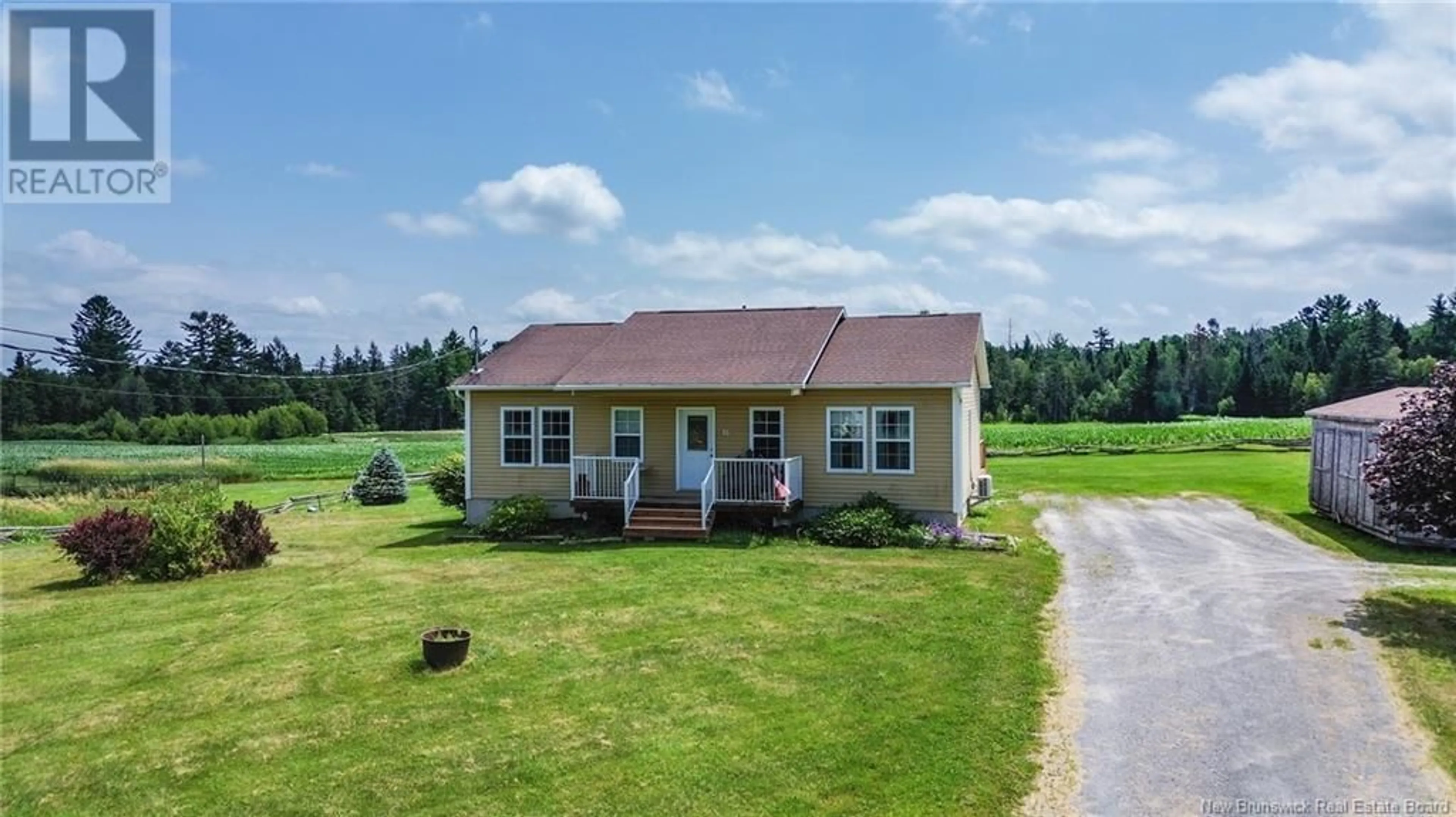 A pic from outside/outdoor area/front of a property/back of a property/a pic from drone, water/lake/river/ocean view for 195 ROUTE 105, Keswick Ridge New Brunswick E6L1A4