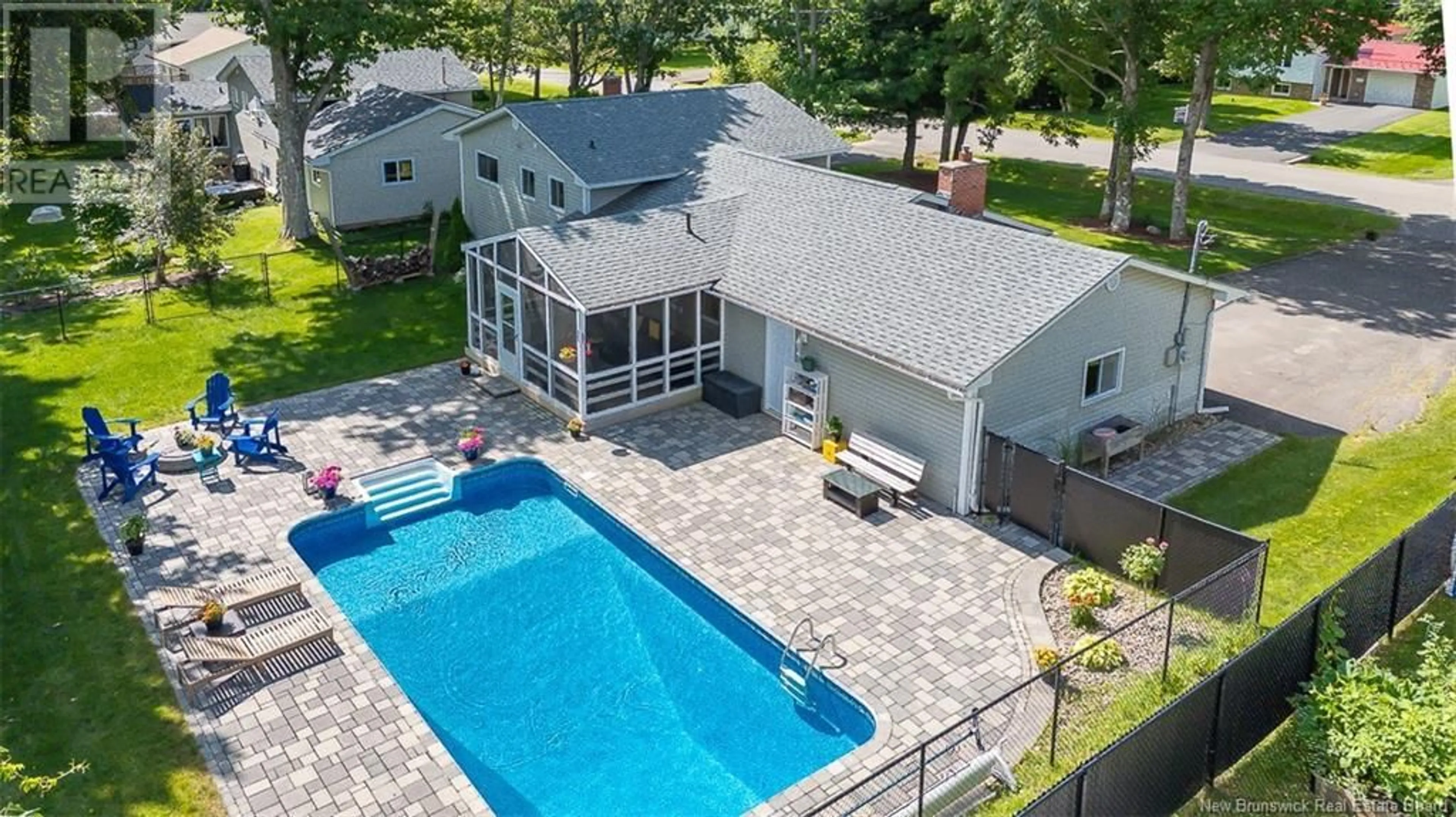 A pic from outside/outdoor area/front of a property/back of a property/a pic from drone, water/lake/river/ocean view for 153 SHAW LANE, New Maryland New Brunswick E3C1J1