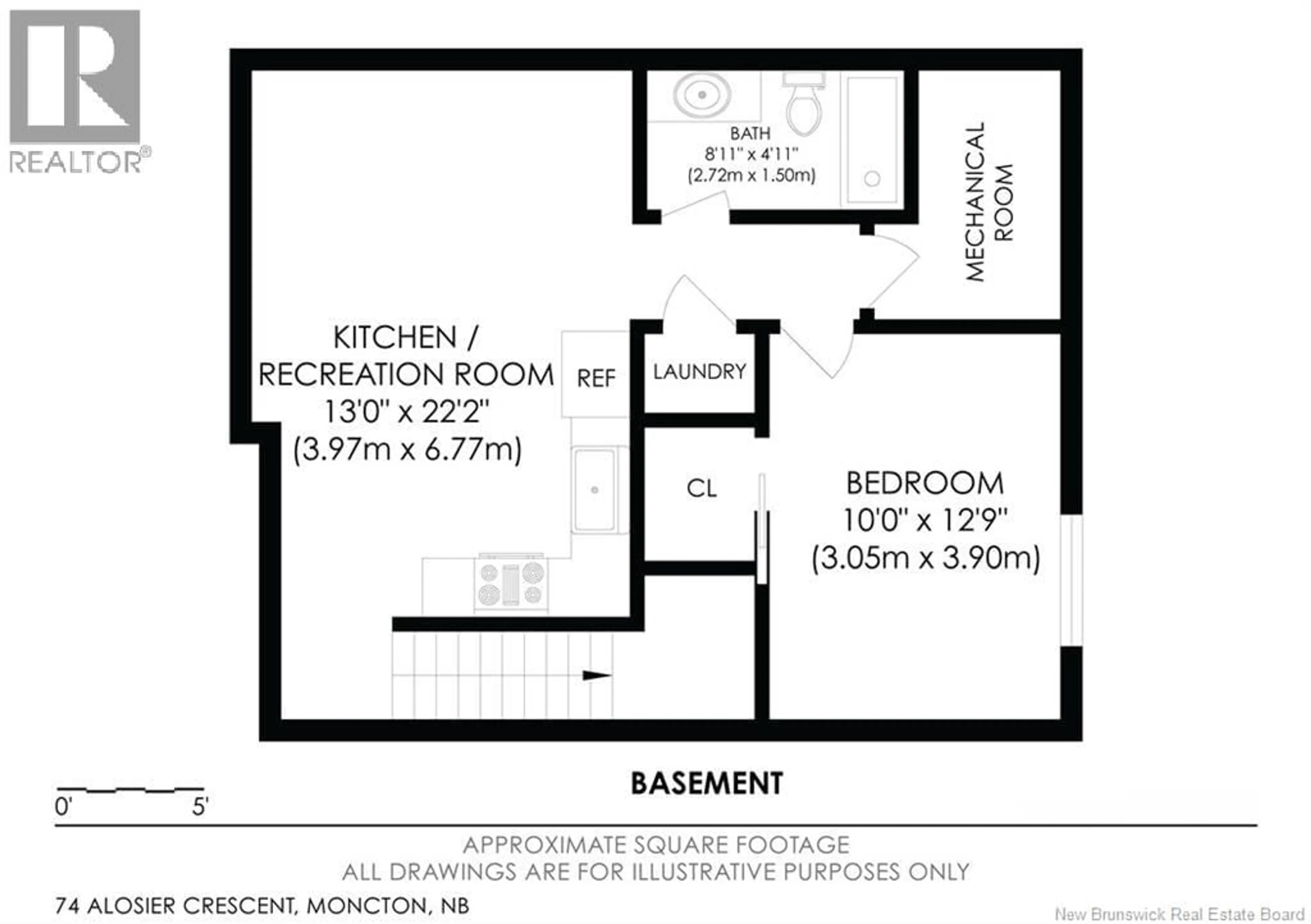 Floor plan for 74 ALOSIER CRESCENT, Moncton New Brunswick E1K0A1
