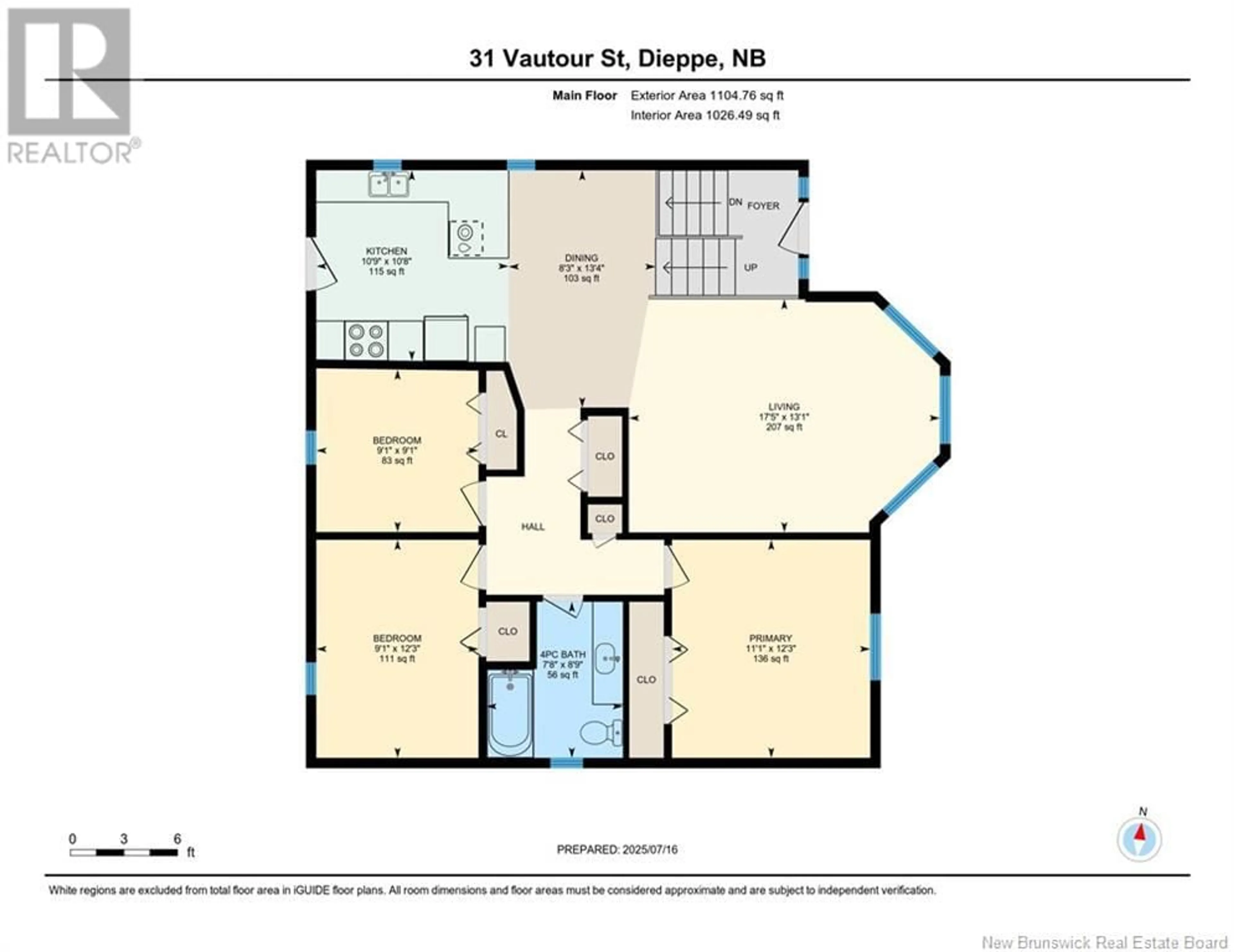 Floor plan for 31 VAUTOUR STREET, Dieppe New Brunswick E1A7H2