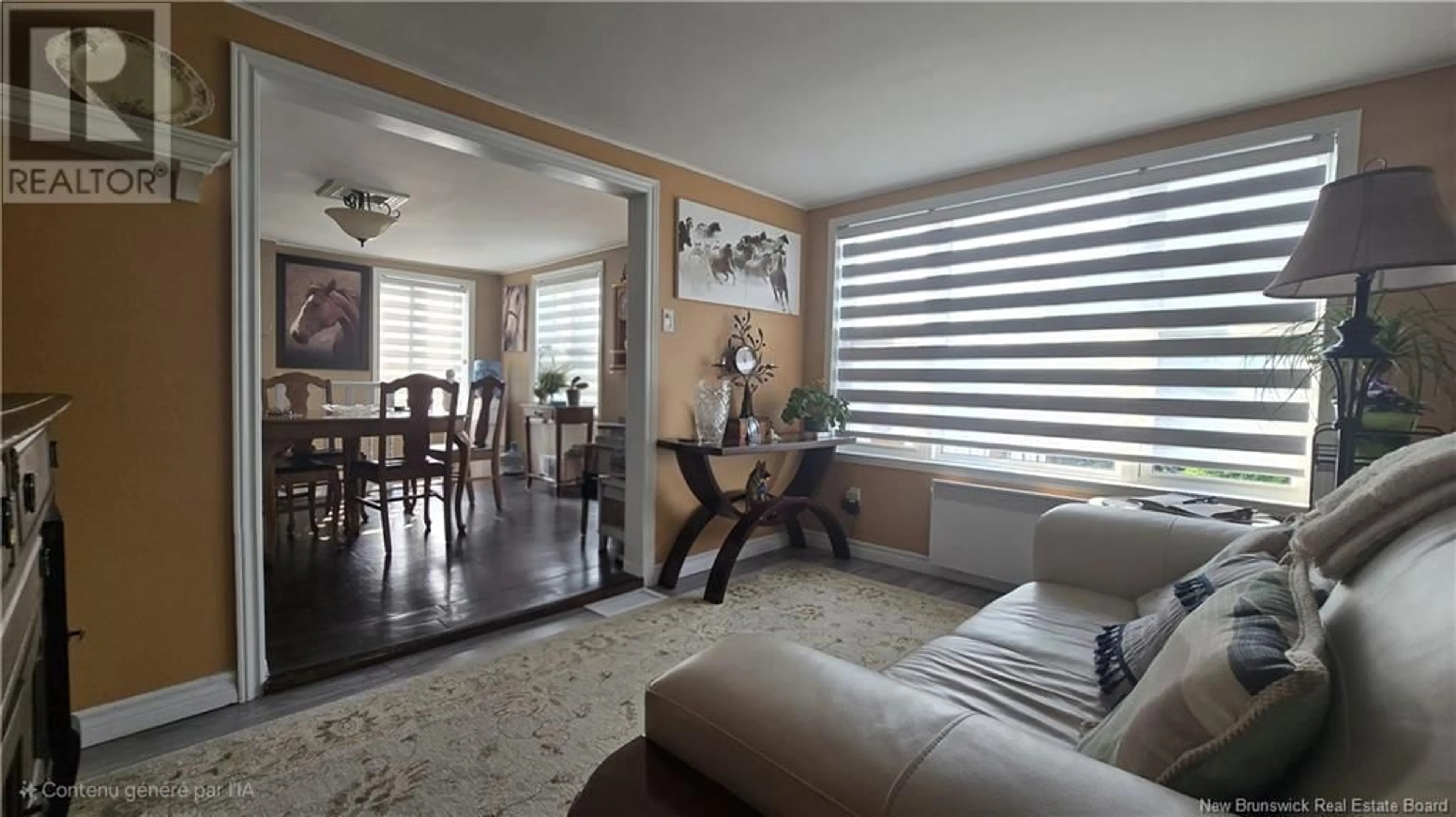 Living room with furniture, wood/laminate floor for 38 SUNSET DRIVE, Campbellton New Brunswick E3N1S8