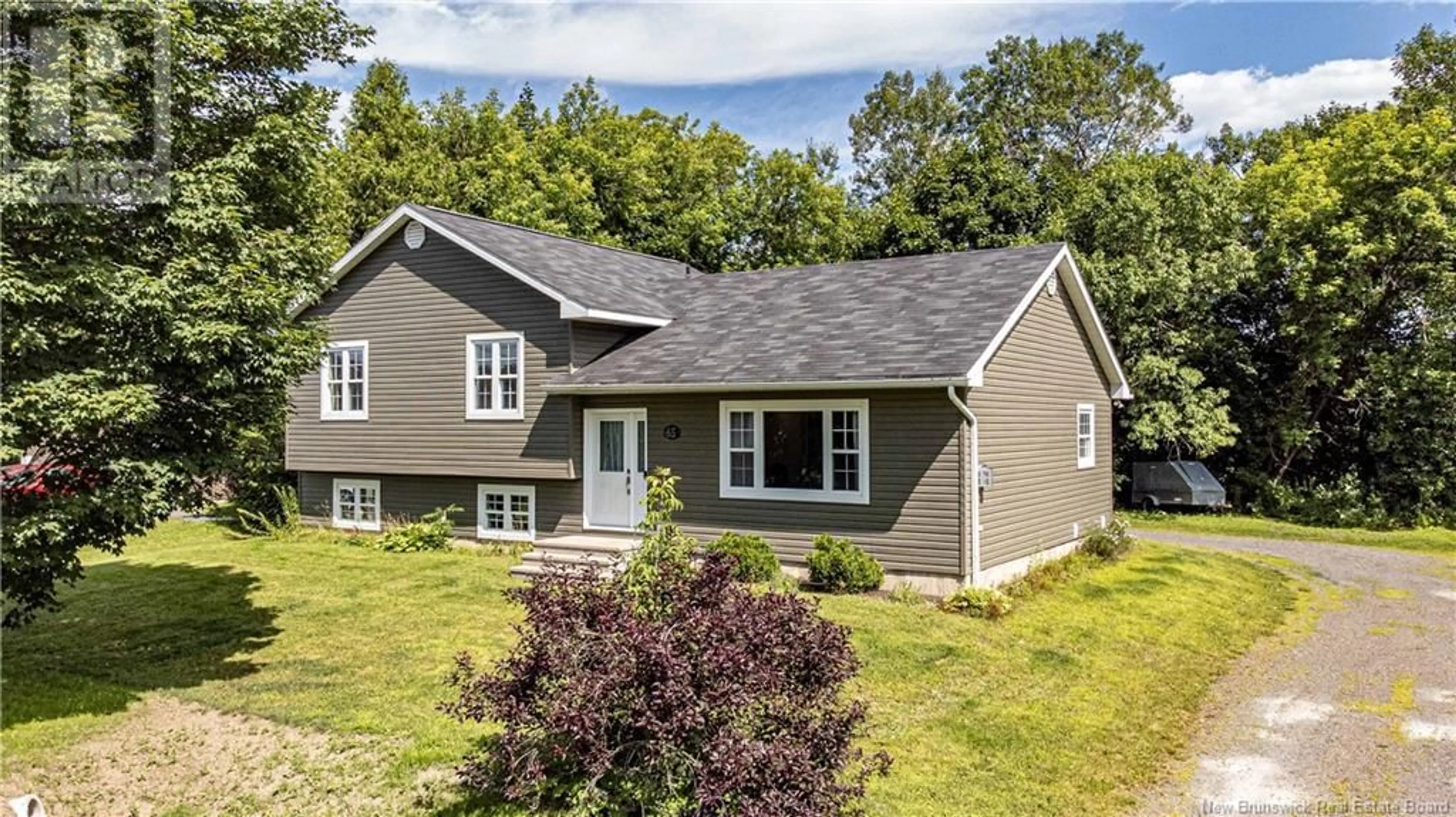 Home with vinyl exterior material, street for 65 AQUARIUS STREET, Fredericton New Brunswick E3B8P5